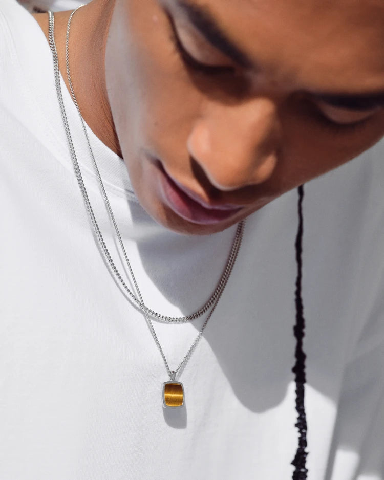 Tom Wood Cushion Pendant Tiger Eye
