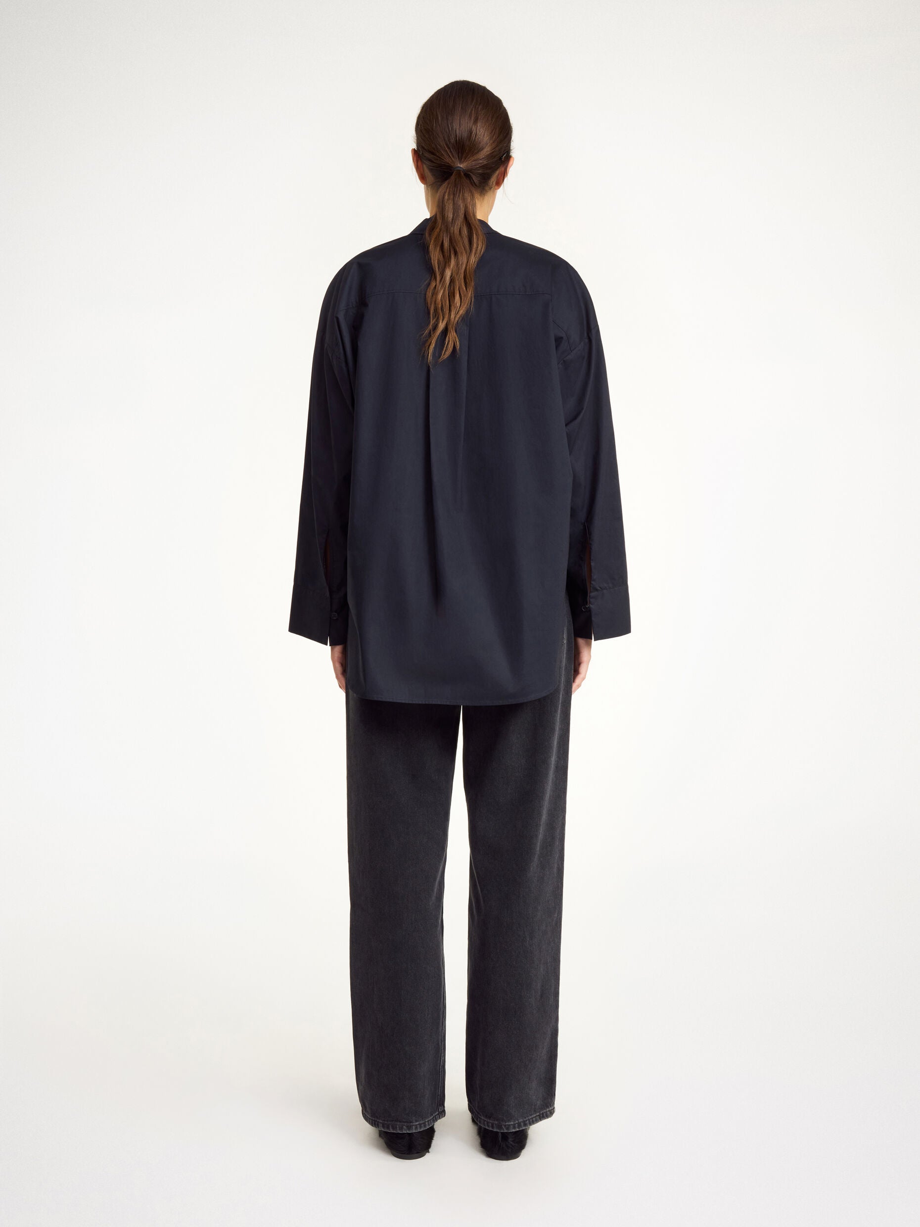 By Malene Birger Derris organic cotton shirt Black