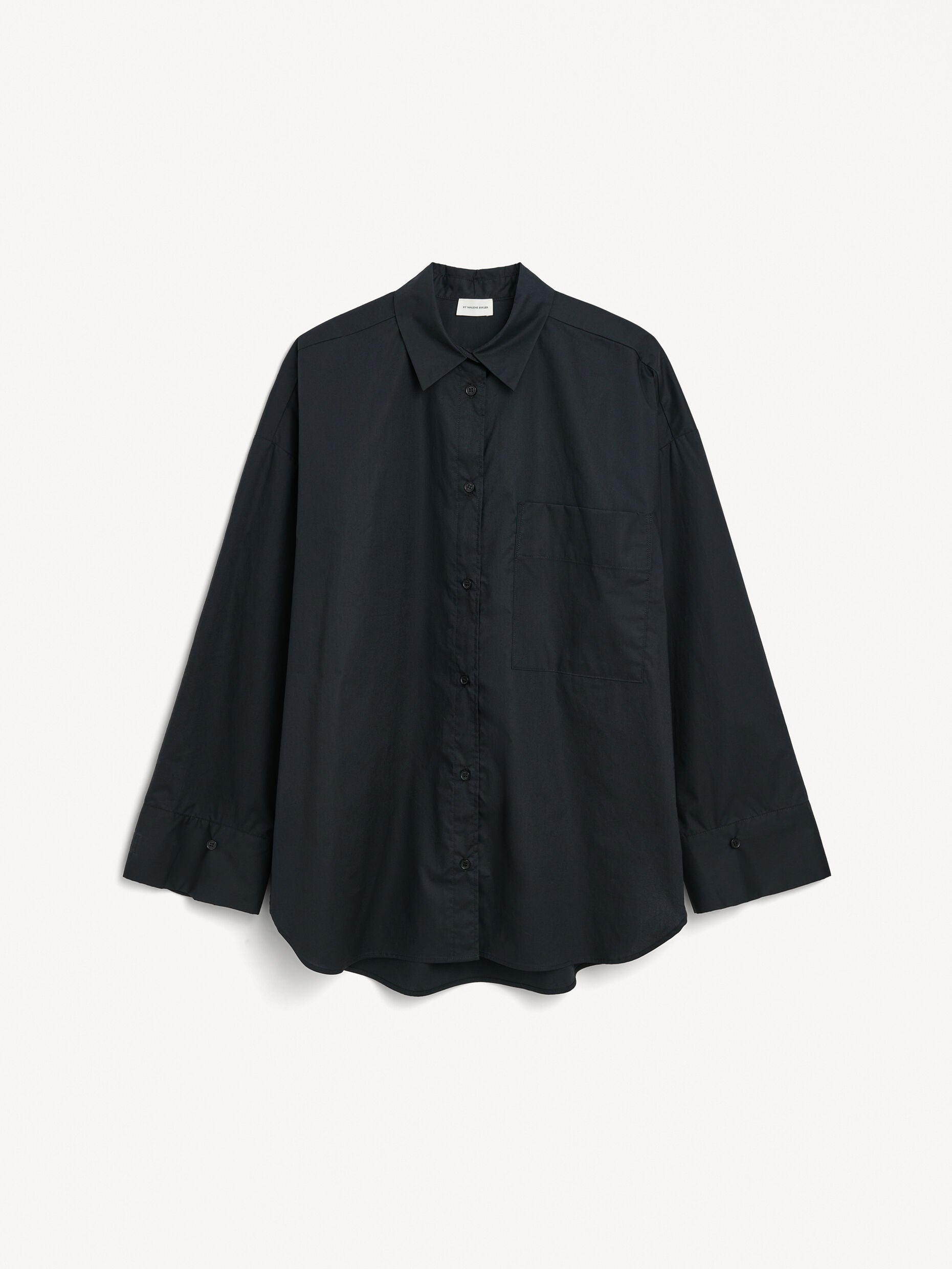 By Malene Birger Derris organic cotton shirt Black