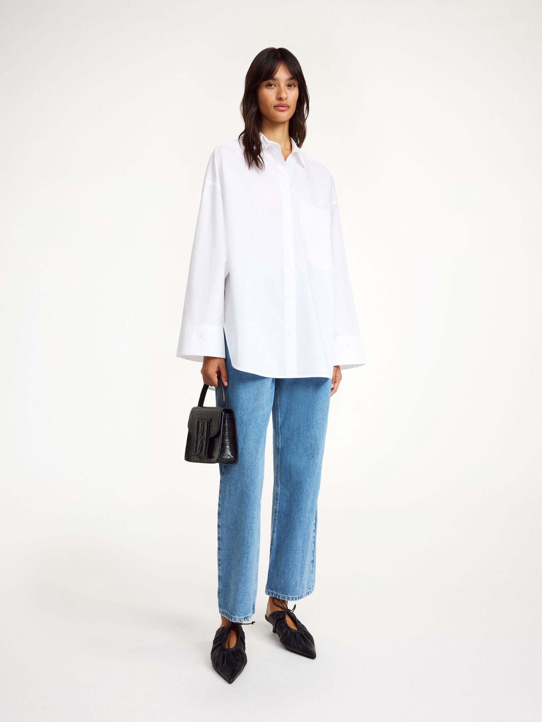 By Malene Birger Derris organic cotton shirt Pure White