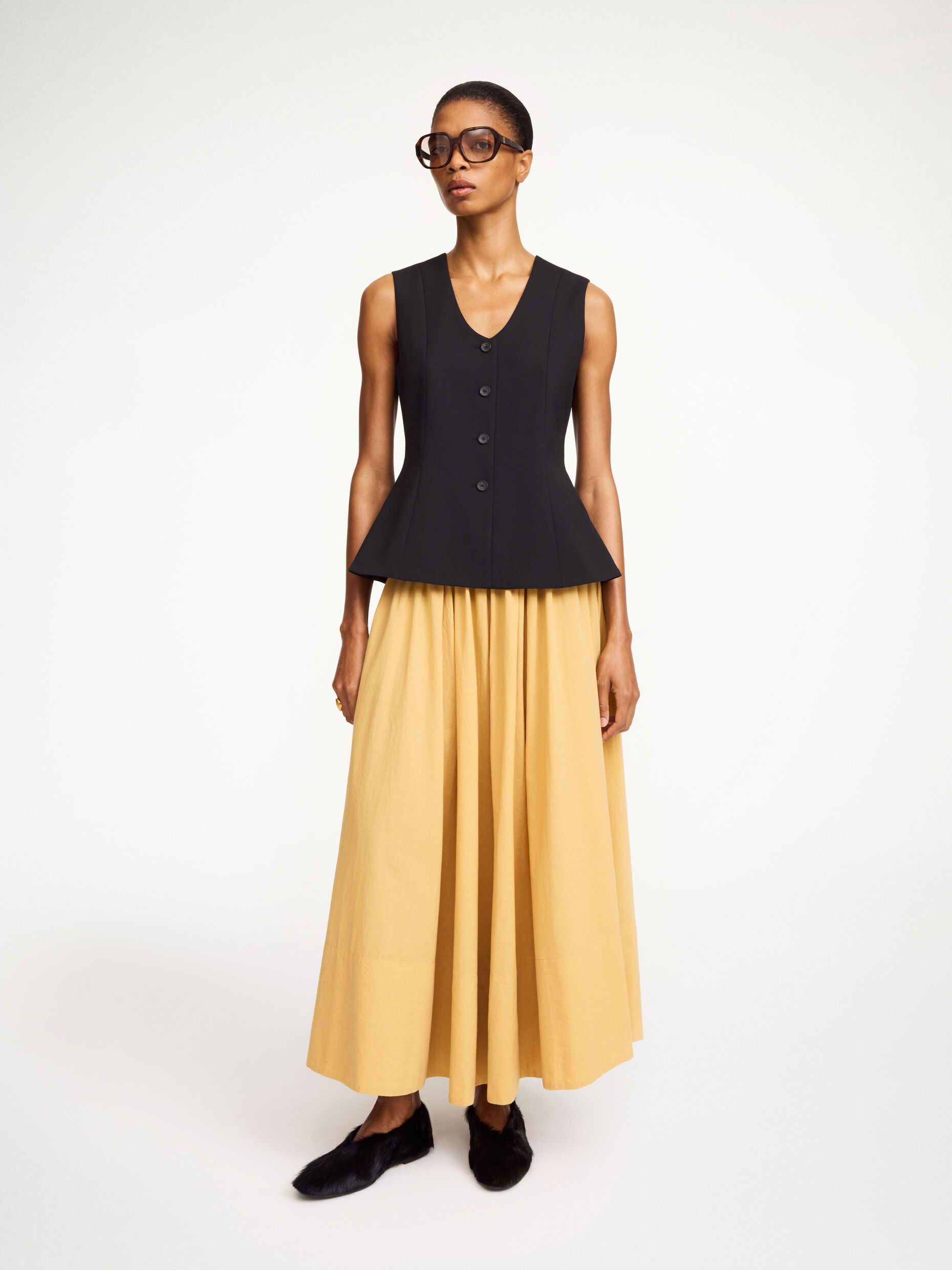 By Malene Birger Pheo organic cotton skirt Light Camel