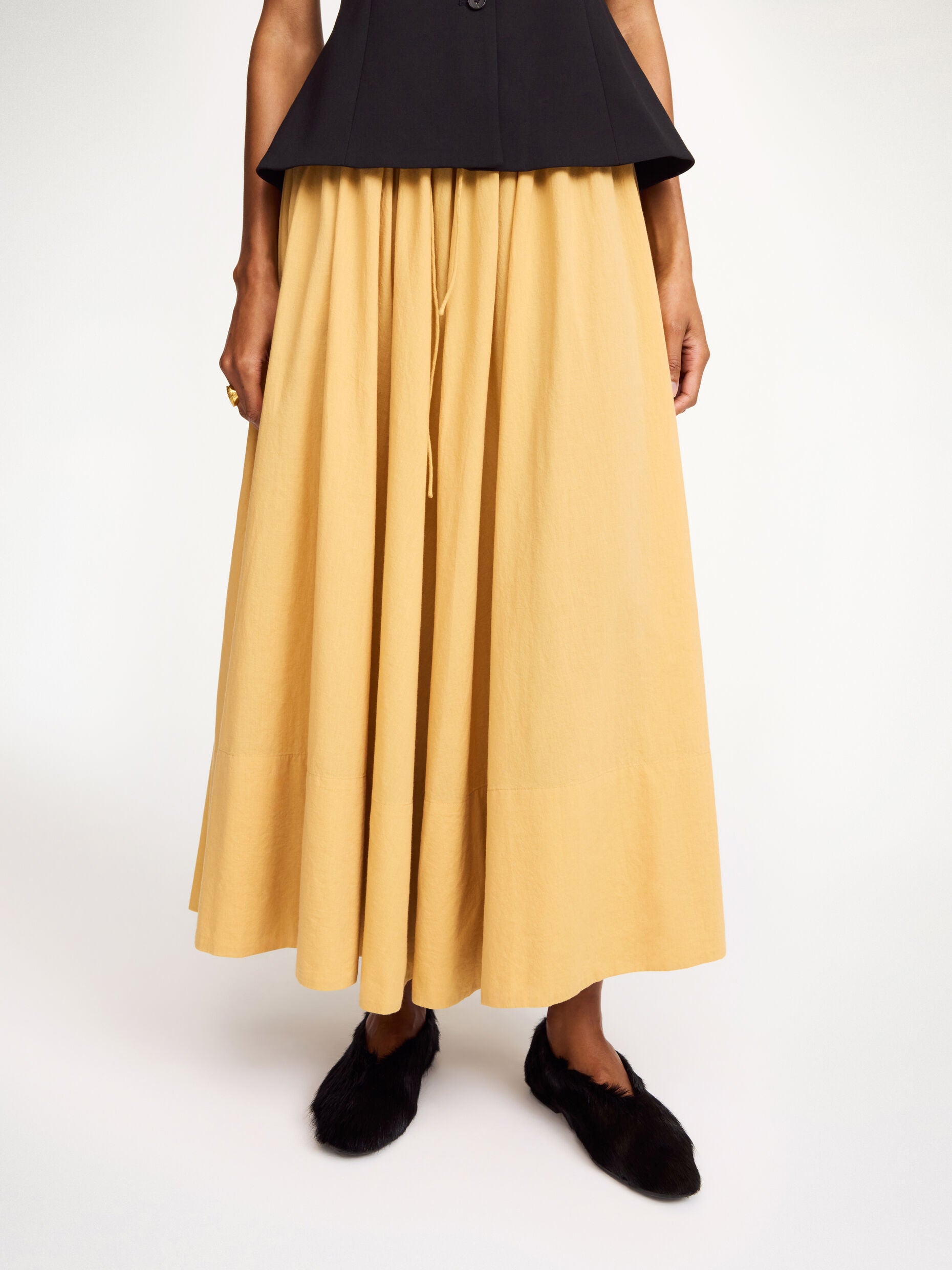 By Malene Birger Pheo organic cotton skirt Light Camel