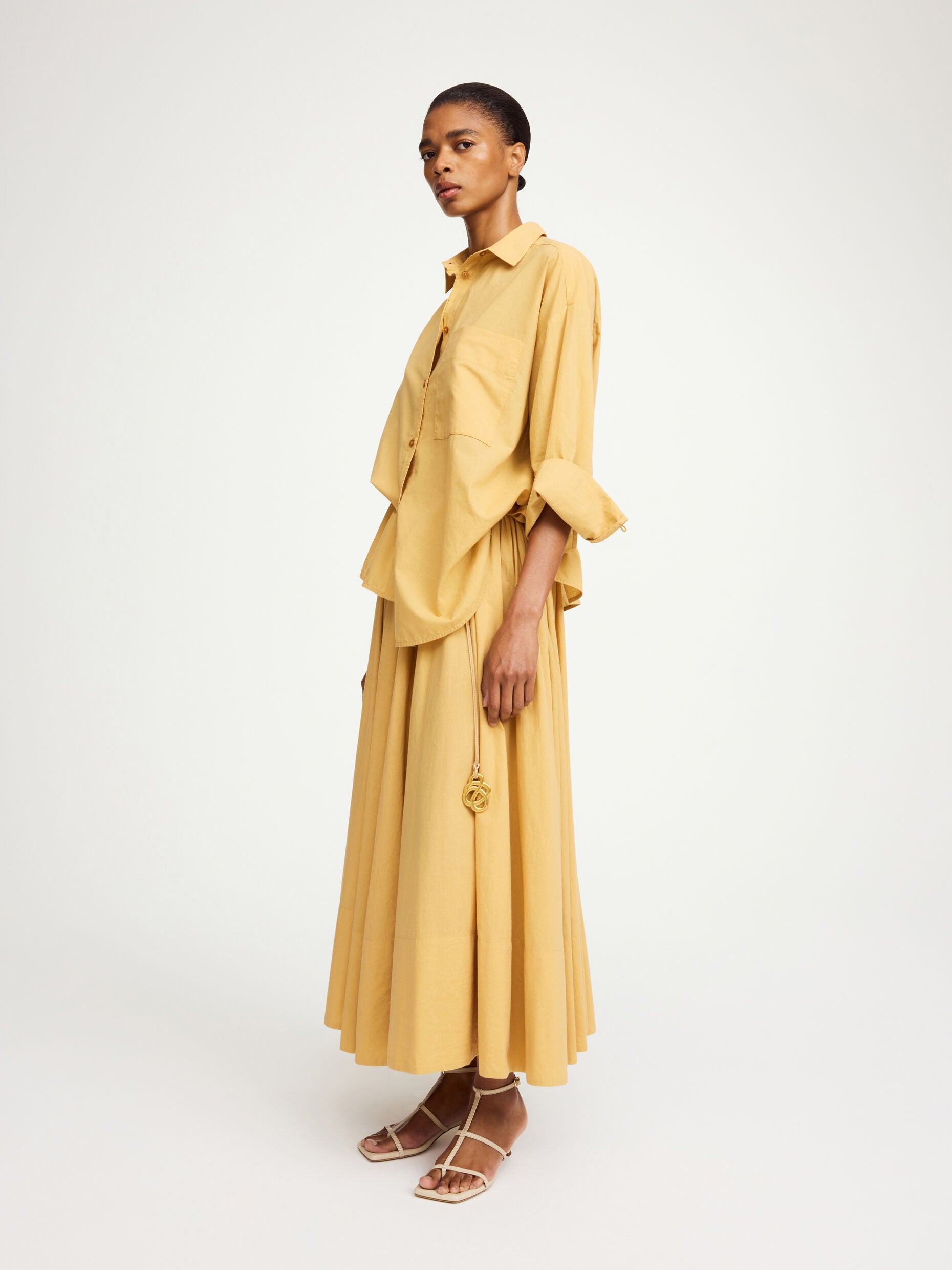 By Malene Birger Derris organic cotton shirt Light camel