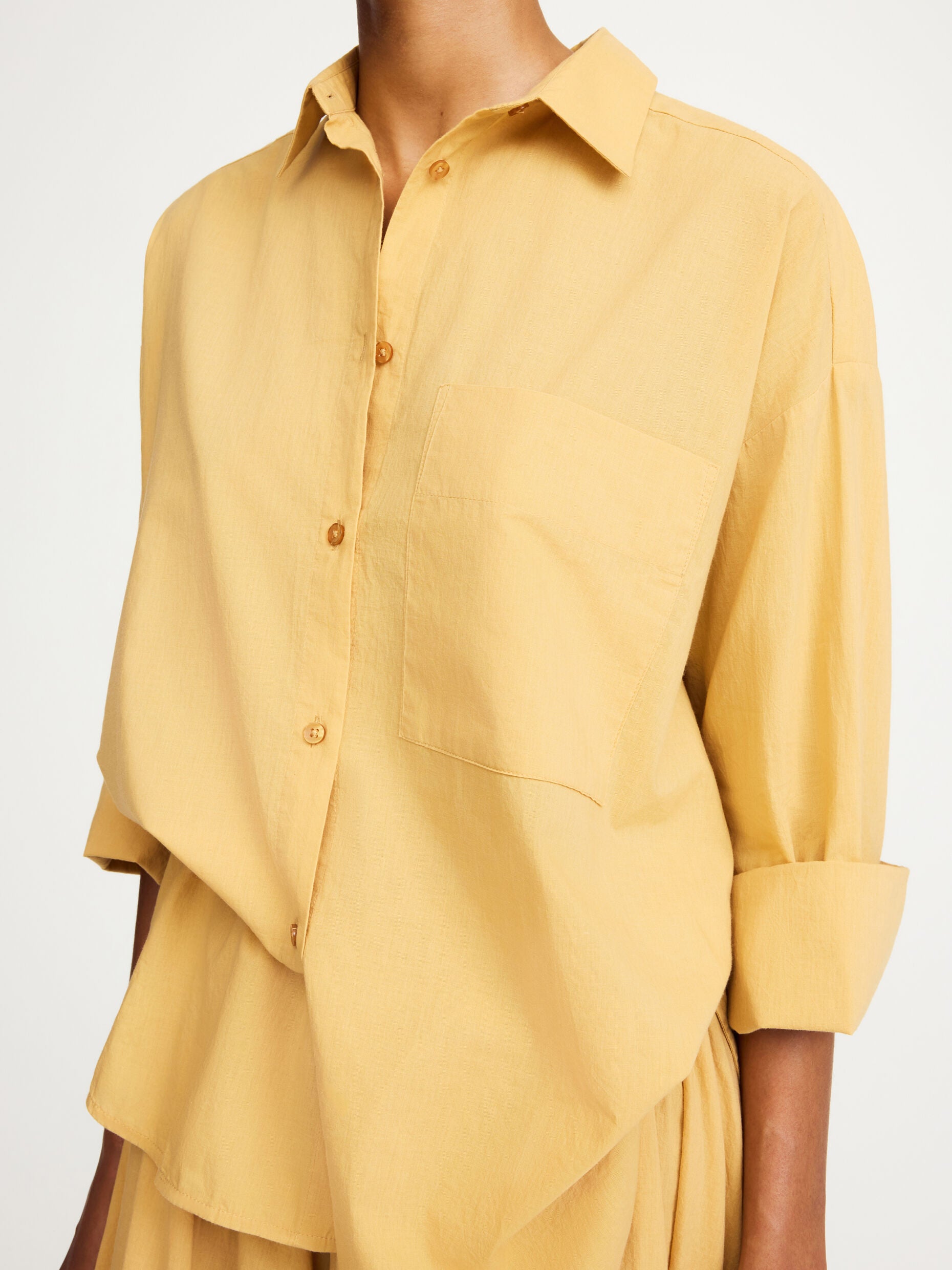 By Malene Birger Derris organic cotton shirt Light camel