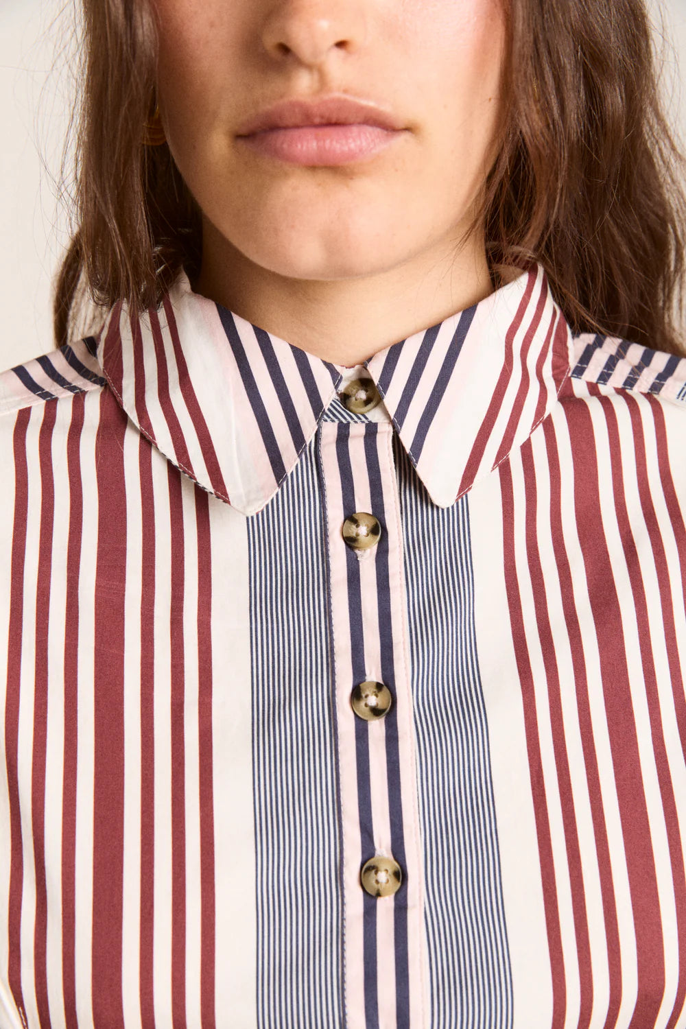 Damson Madder Jilla Shirt - Multi Business Stripe