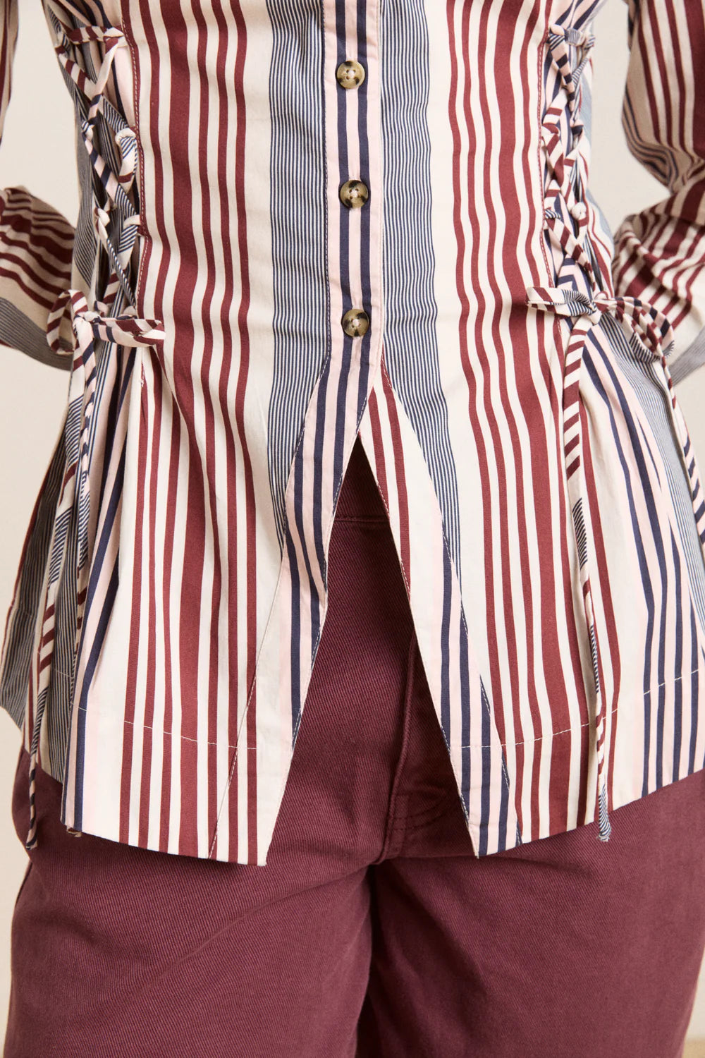Damson Madder Jilla Shirt - Multi Business Stripe