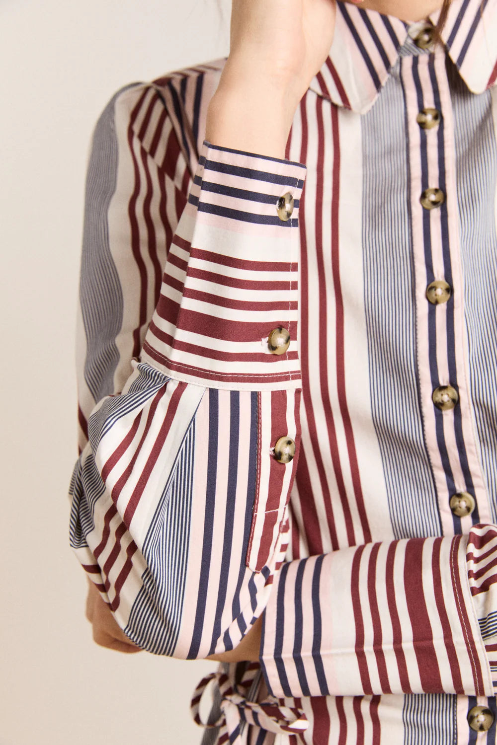 Damson Madder Jilla Shirt - Multi Business Stripe