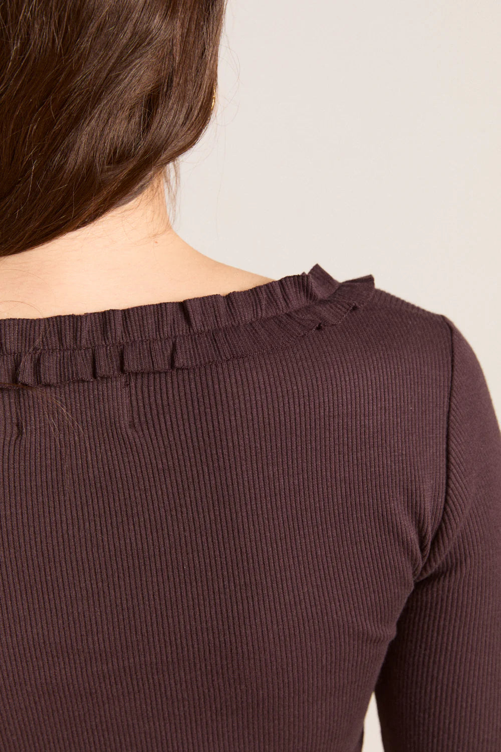 Damson Madder Varsha Frilly Cardi - Brown