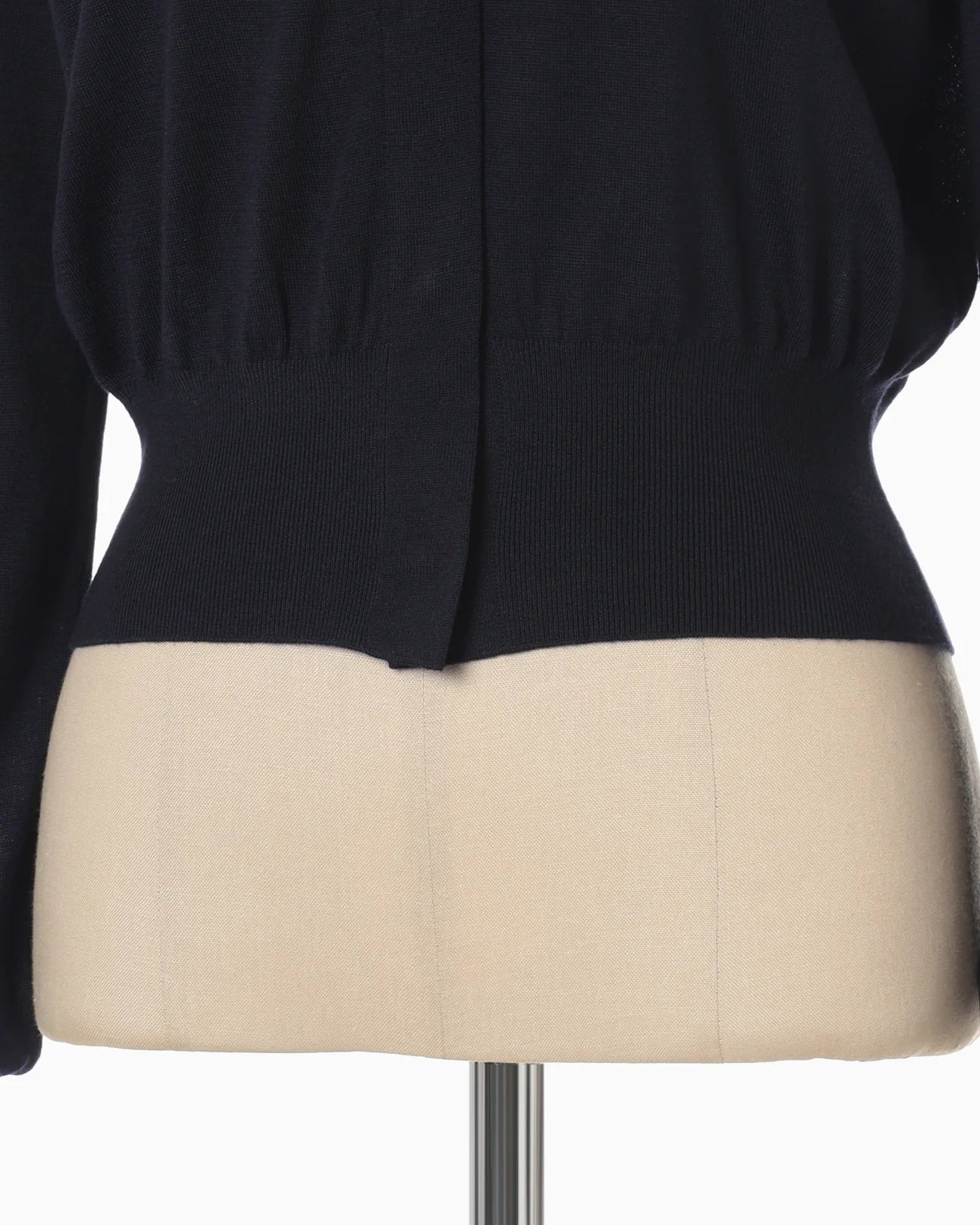 Mame Kurogouchi Detachable Embroidery Collar Knitted Cardigan - navy -KN032