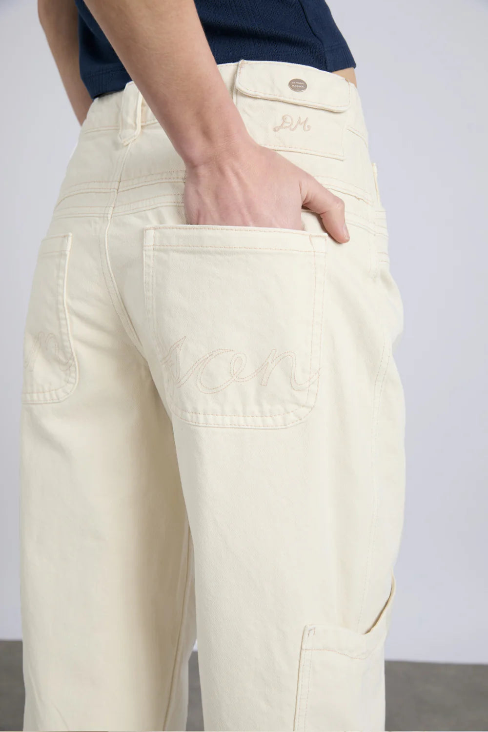 Damson Madder Drew Jeans - Ecru
