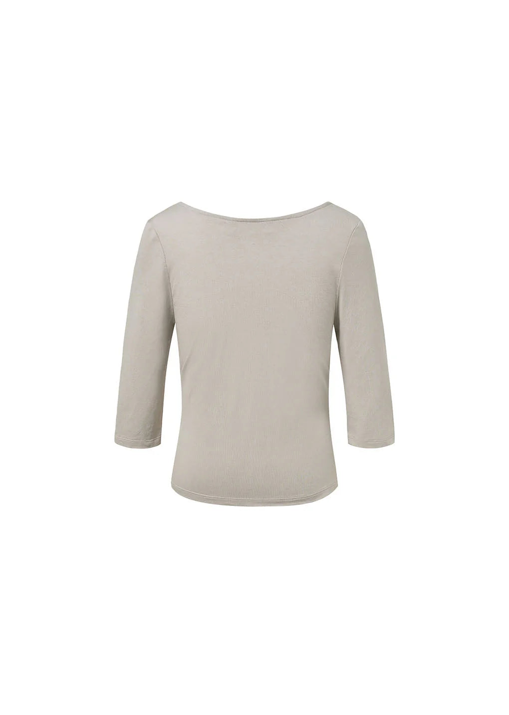 Amomento Scoop Neck Short Sleeve T-shirts - Grey