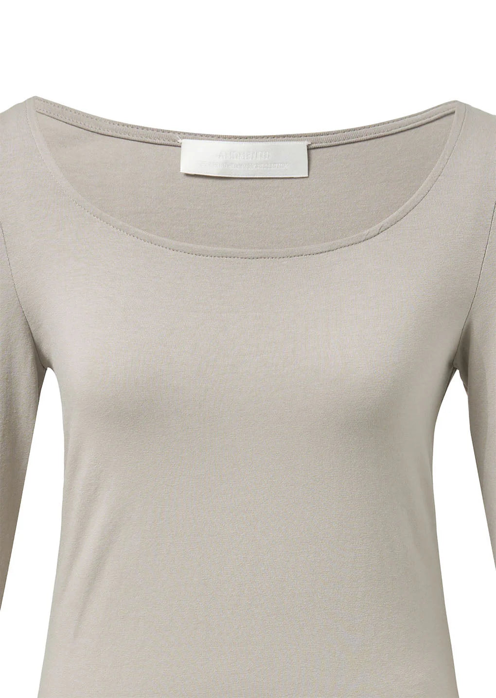 Amomento Scoop Neck Short Sleeve T-shirts - Grey