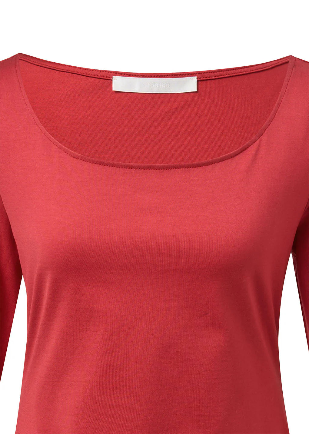 Amomento Scoop Neck Short Sleeve T-shirts - Red
