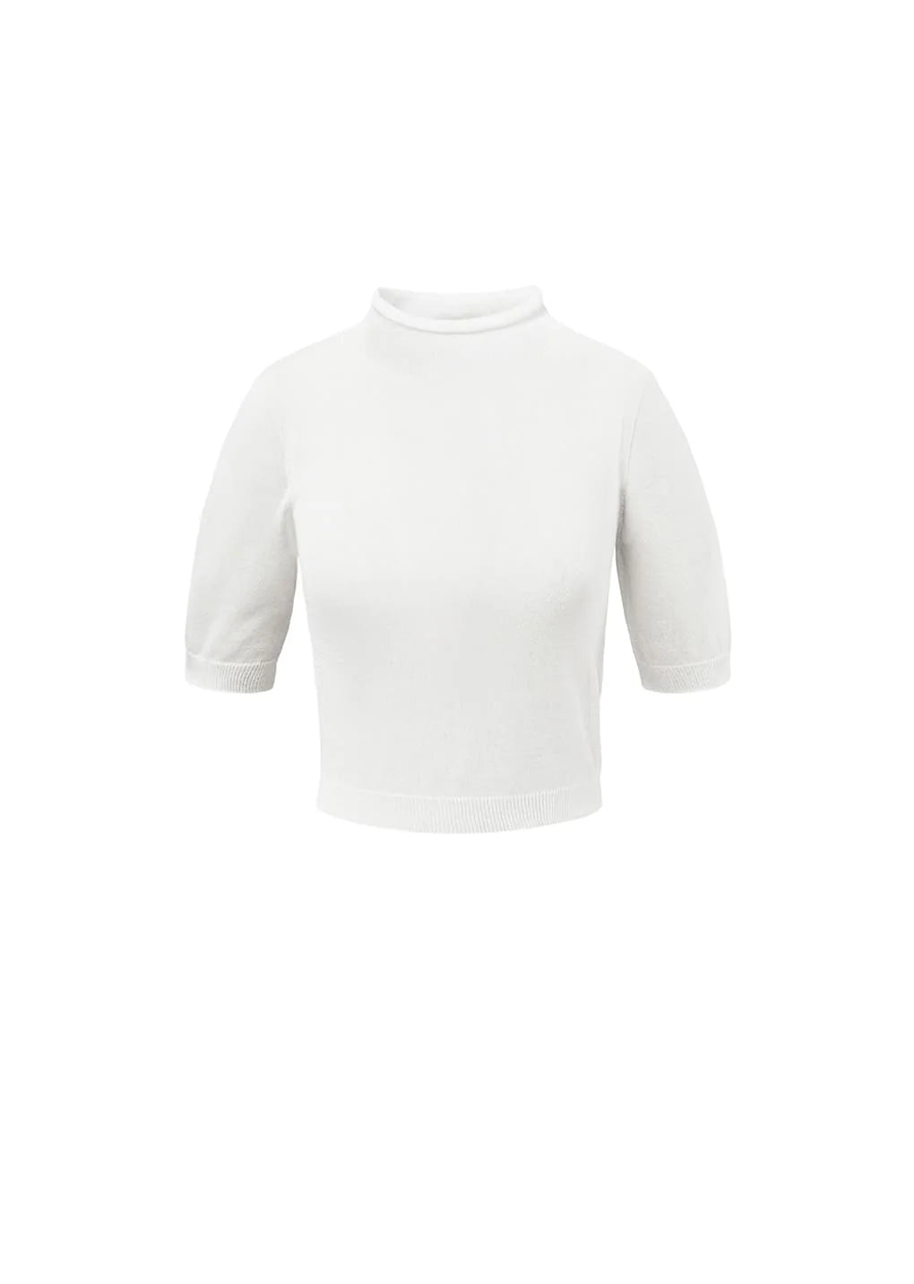 Amomento Sheer Cropped Knit - White