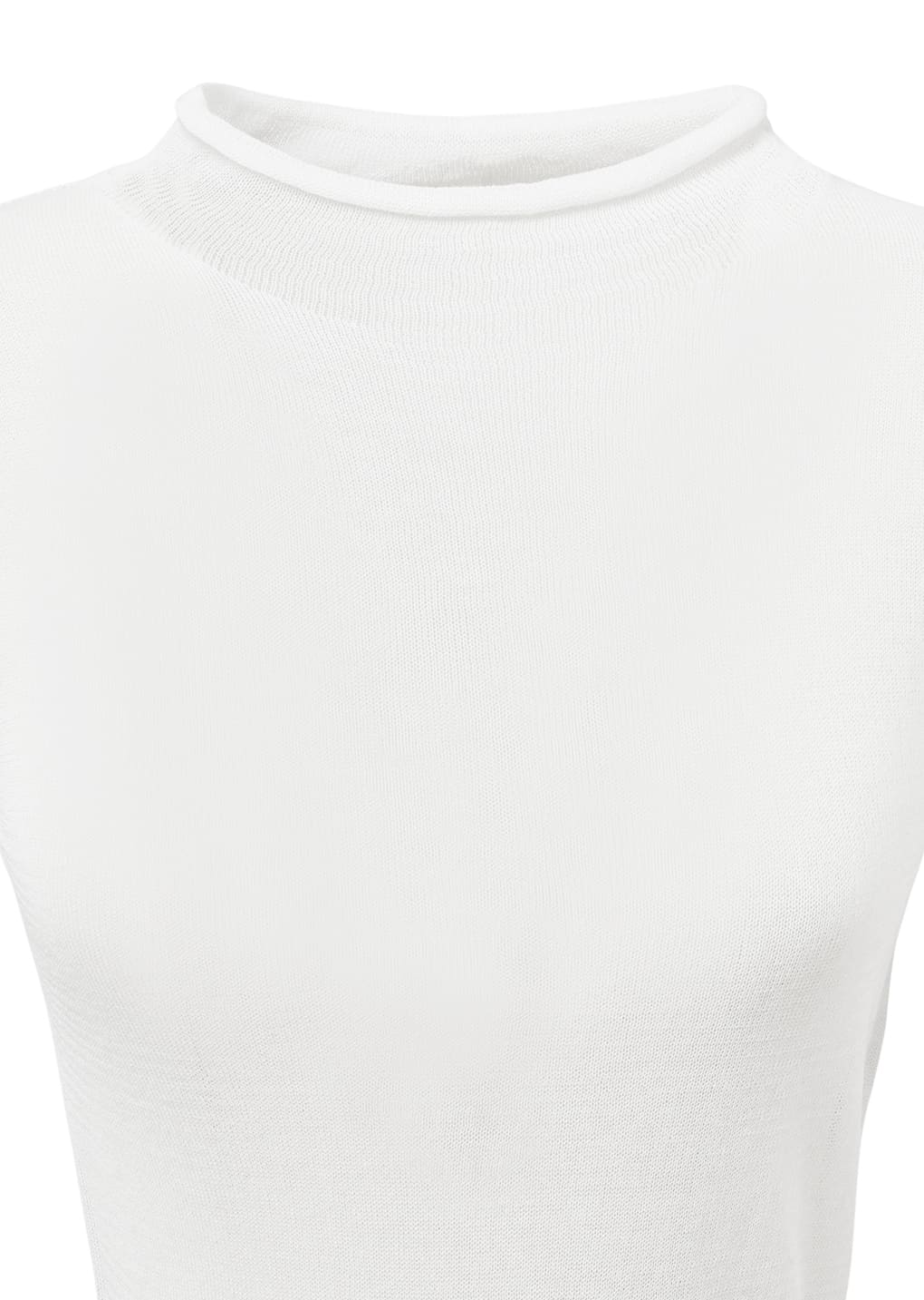 Amomento Sheer Cropped Knit - White