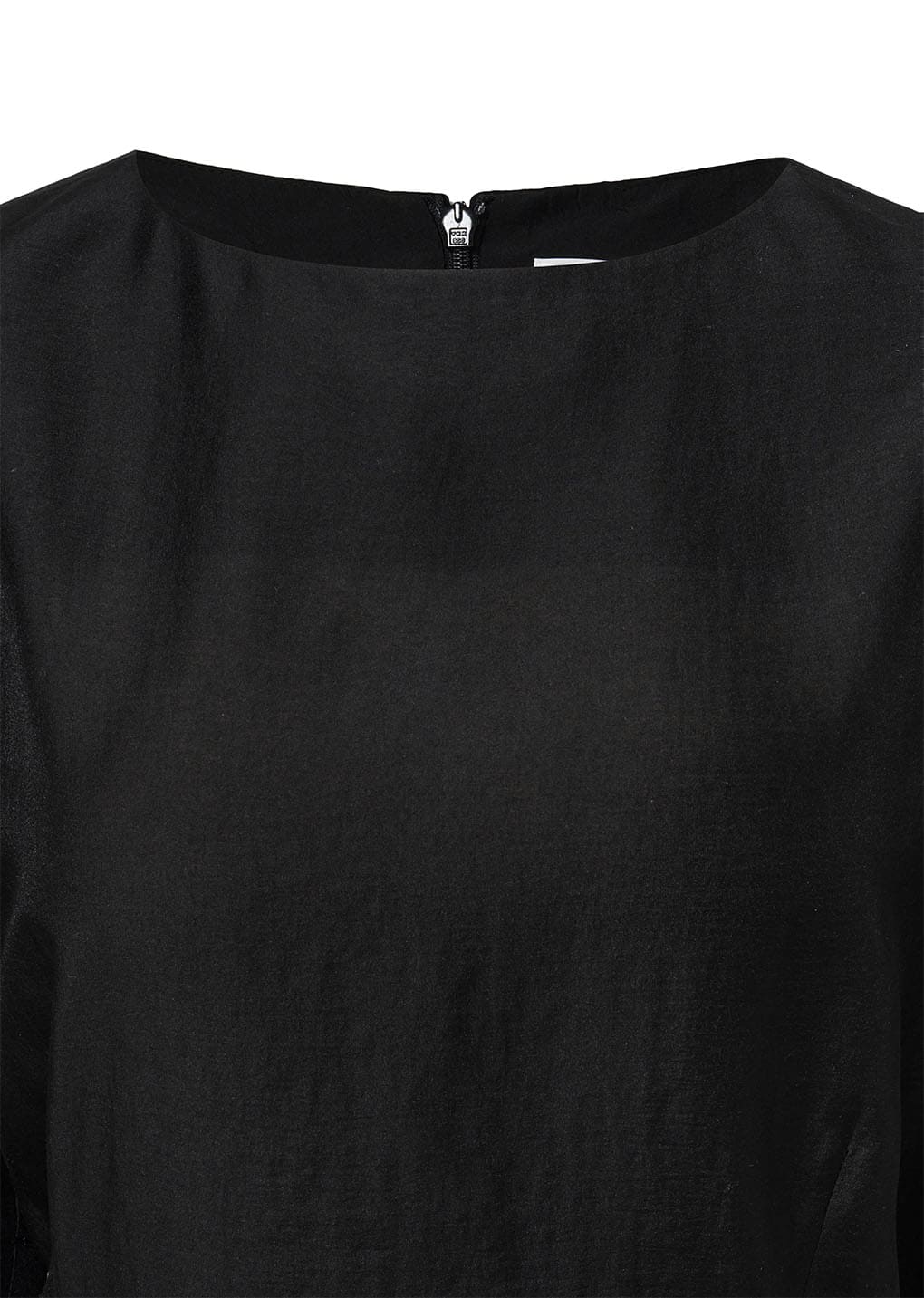 Amomento Silky Oversized Half Shirts Black
