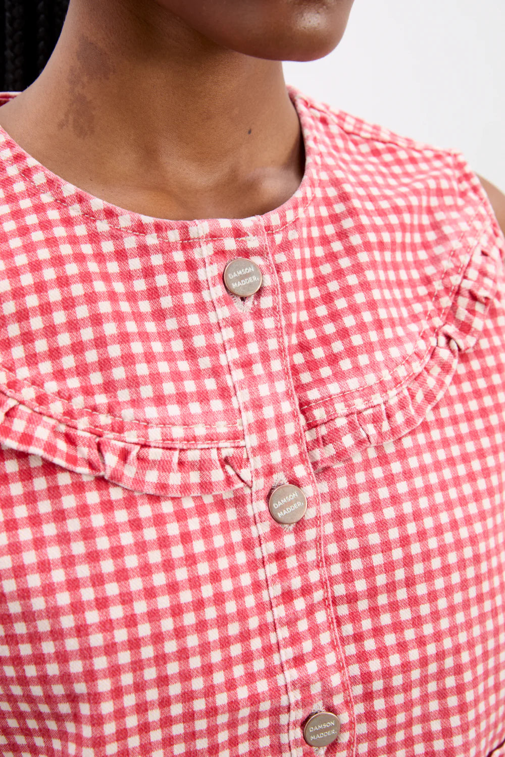 Damson Madder Mari Top- Red Gingham