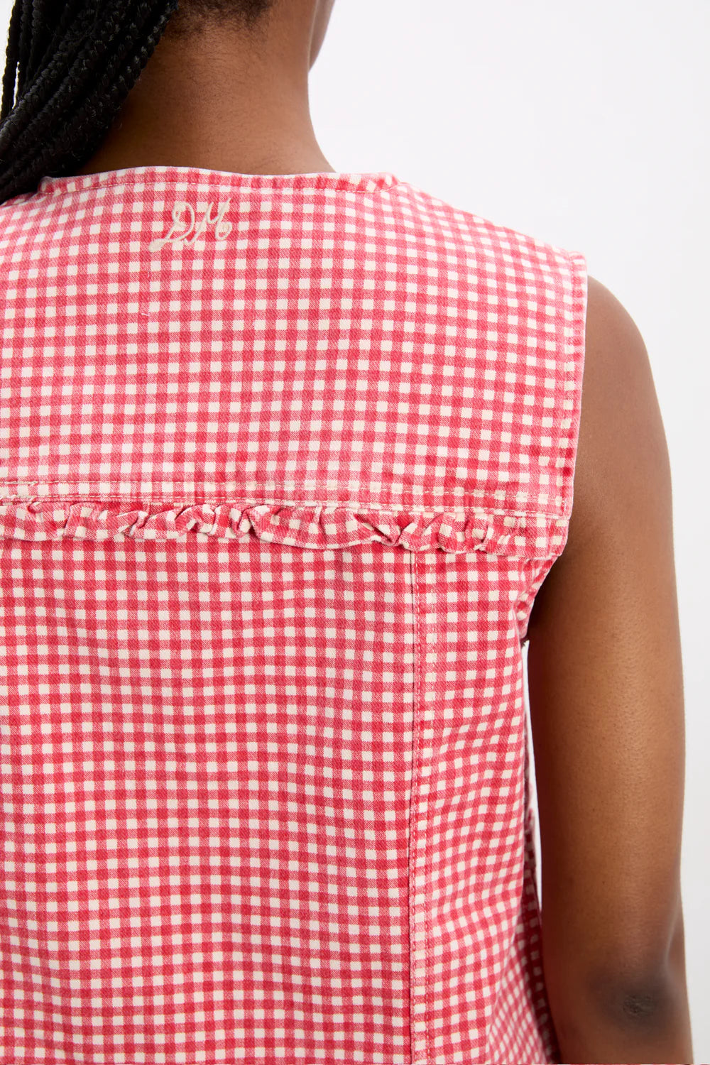 Damson Madder Mari Top- Red Gingham
