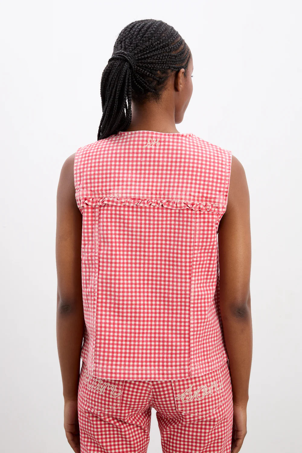 Damson Madder Mari Top- Red Gingham