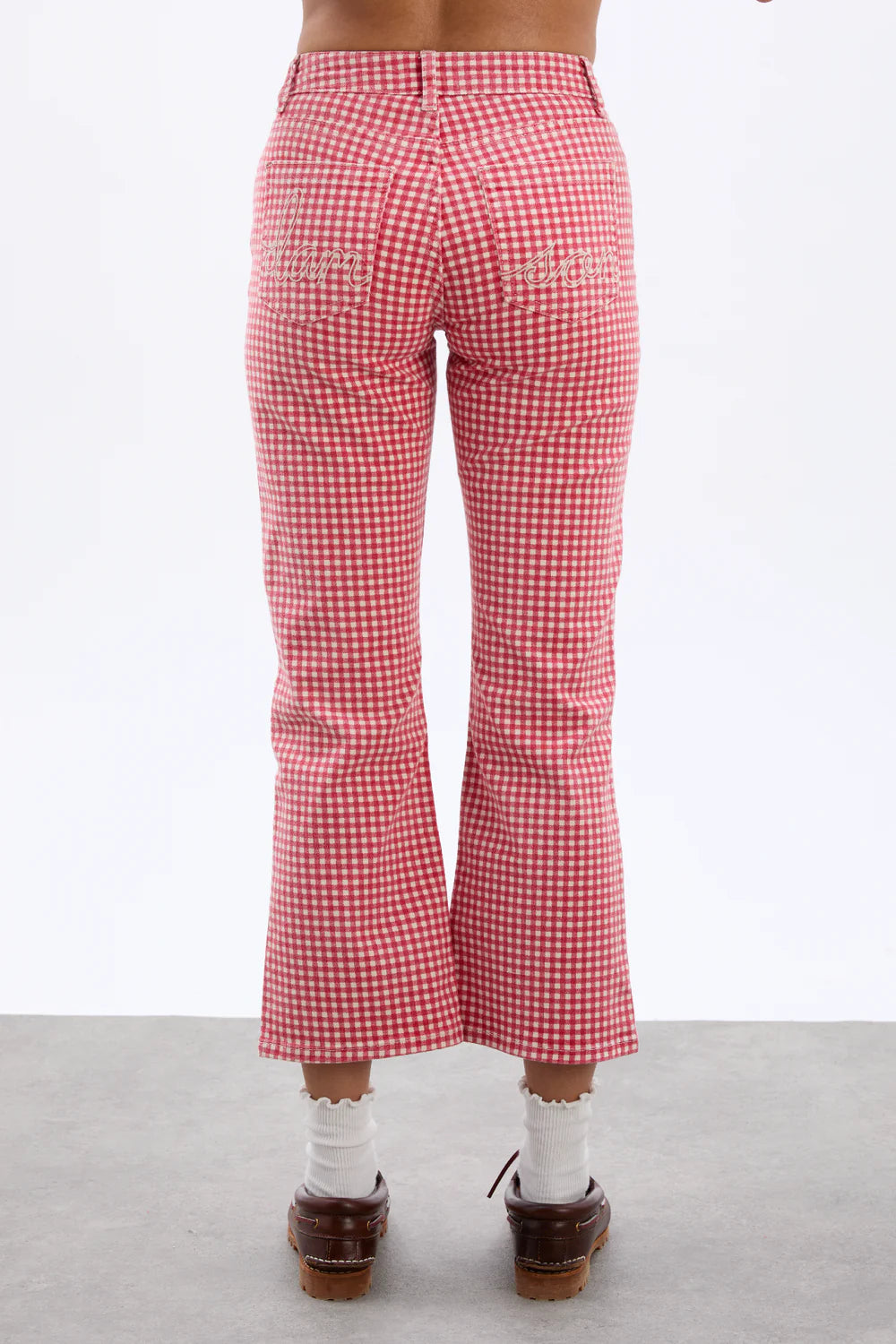 Damson Madder Kenny Jeans- Red Gingham