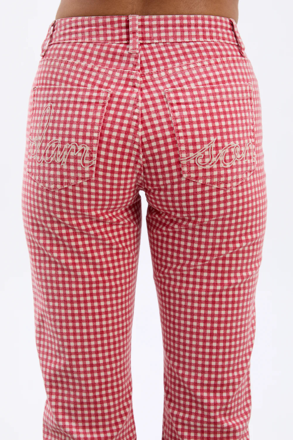 Damson Madder Kenny Jeans- Red Gingham