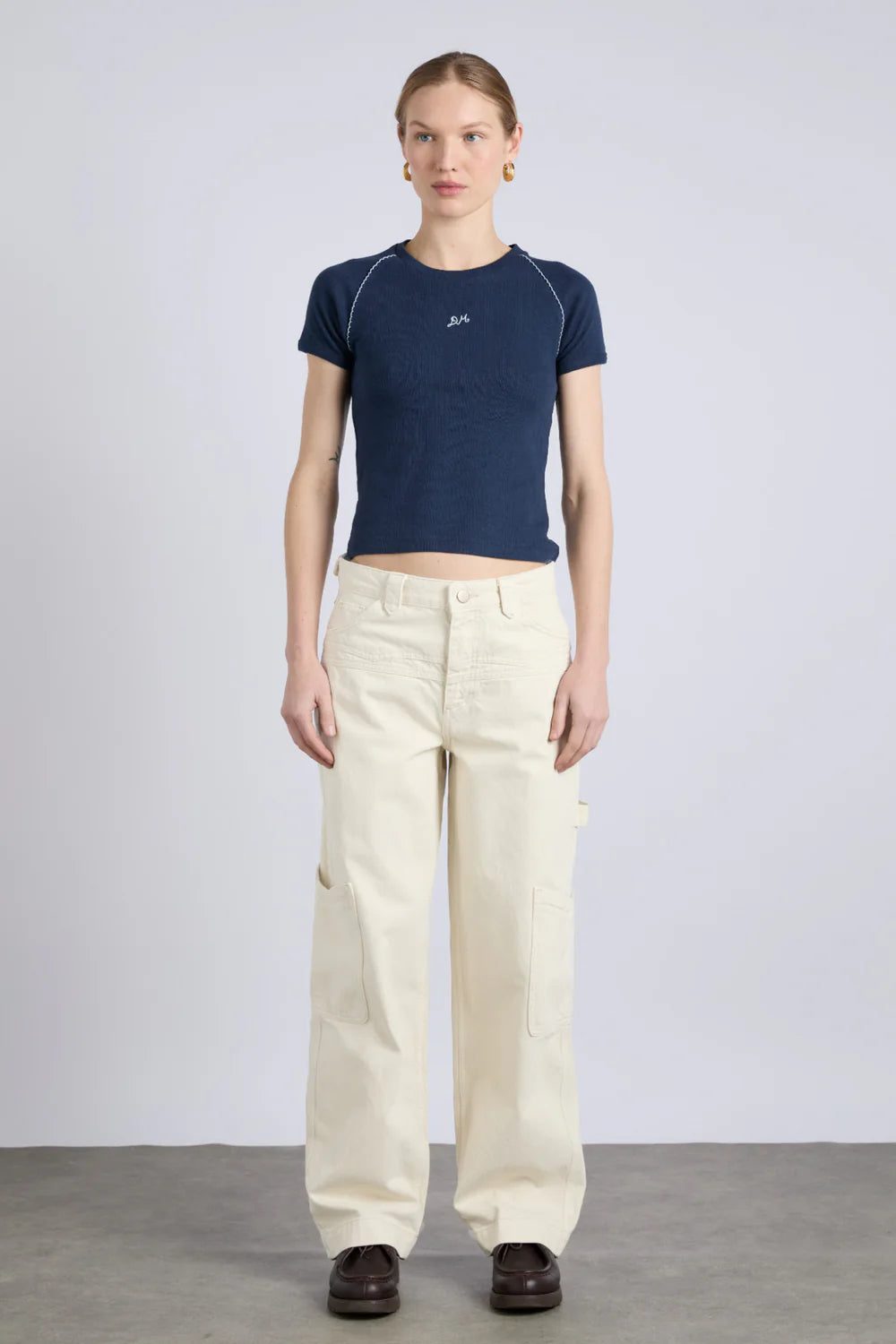 Damson Madder Drew Jeans - Ecru
