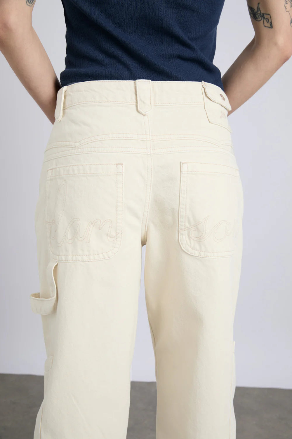 Damson Madder Drew Jeans - Ecru