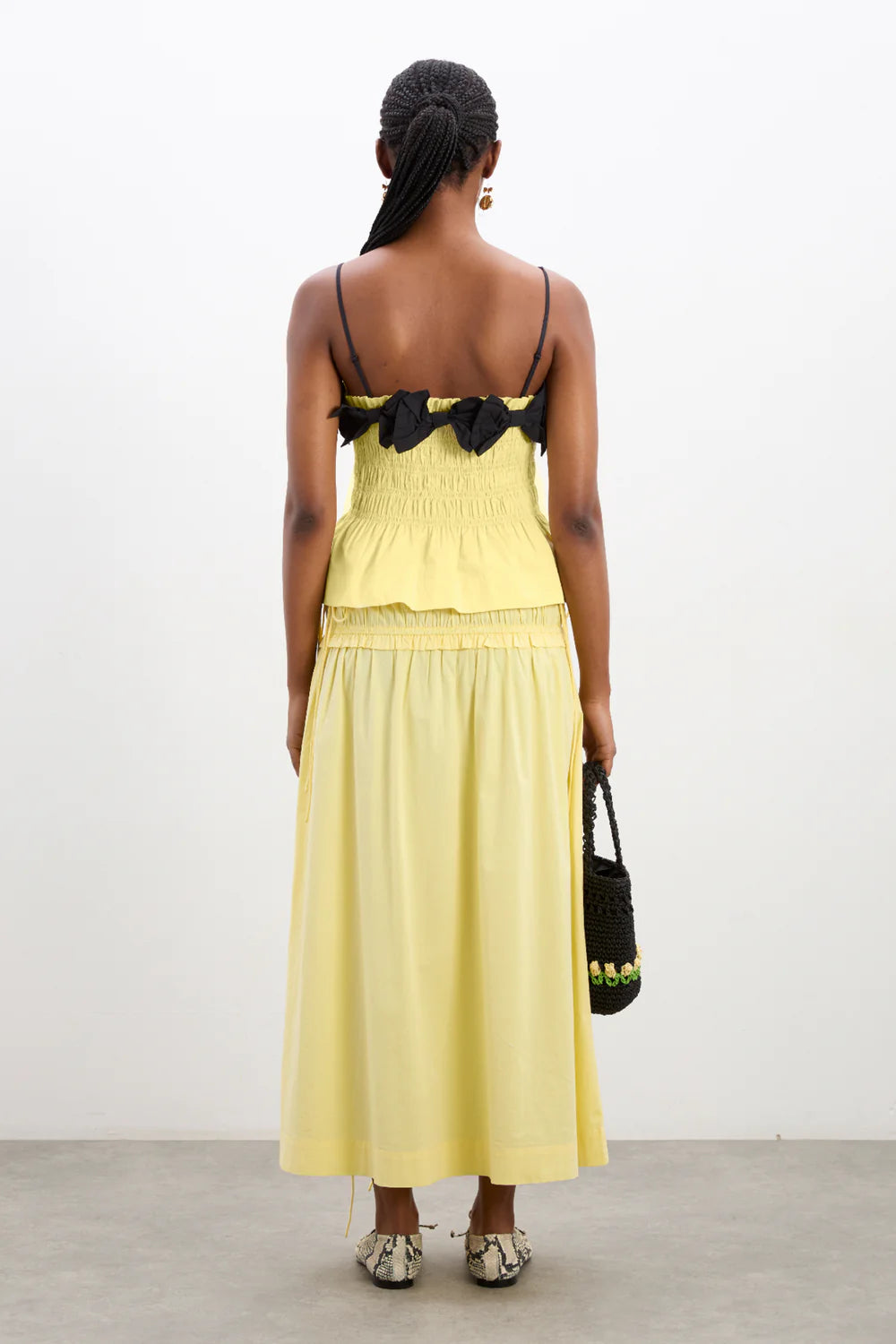 Damson Madder Bea Cami - Butter Yellow & Black