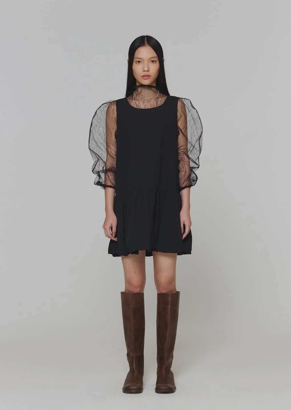 Amomento Volume Mini Dress - Black