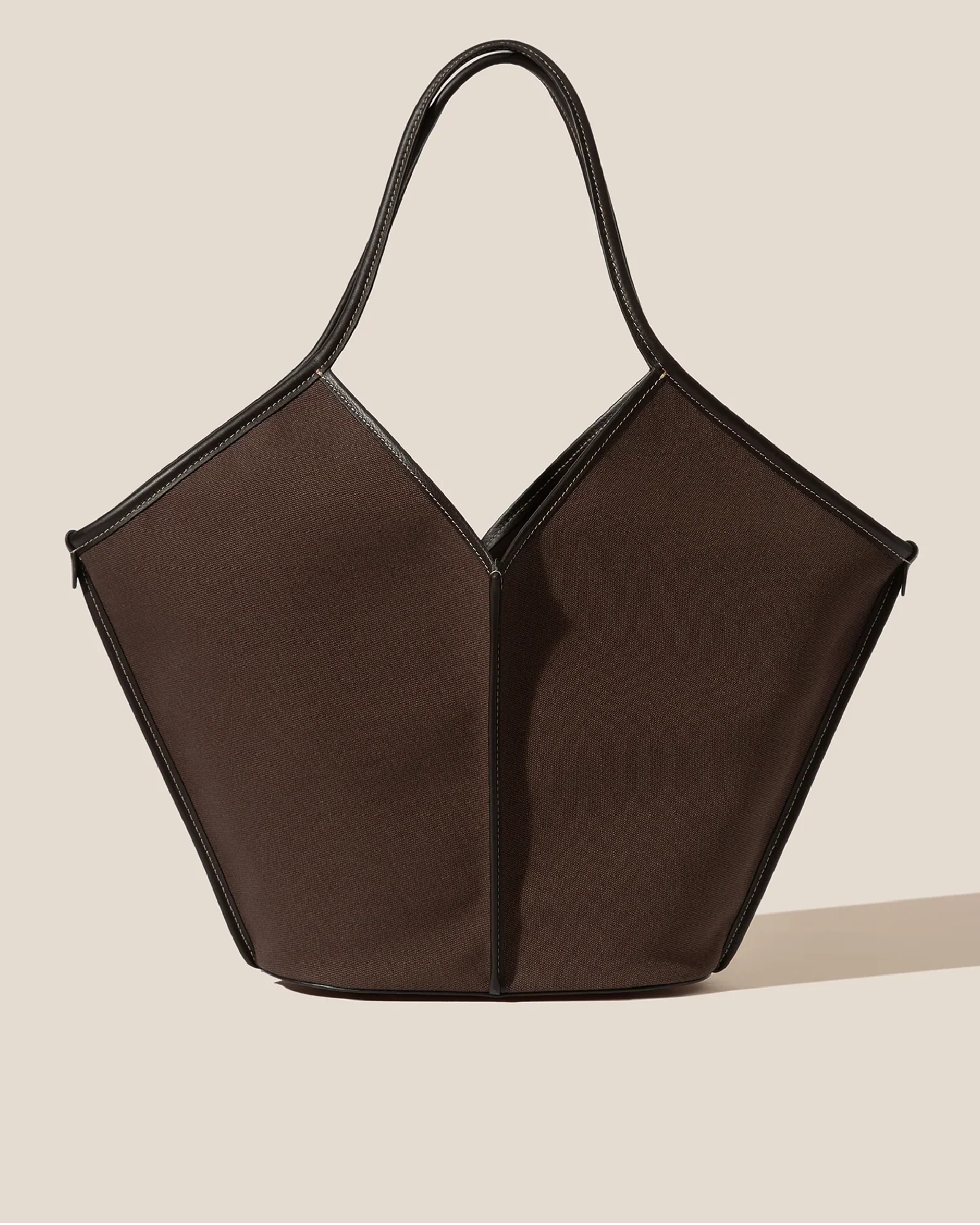 HEREU Calella Suede Tote Dark Brown