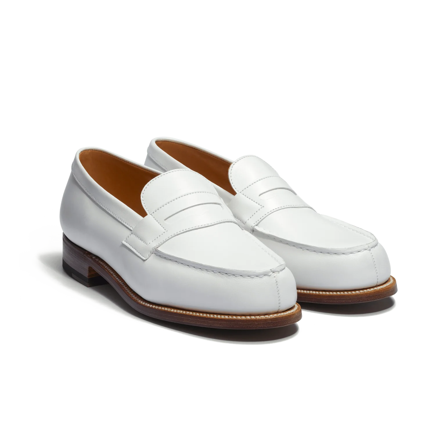 J.M. Weston 180 Loafer - Women- White Calf