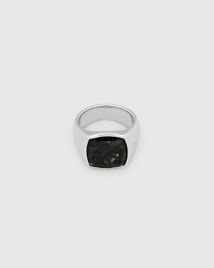 Tom Wood Cushion Black Larvikite