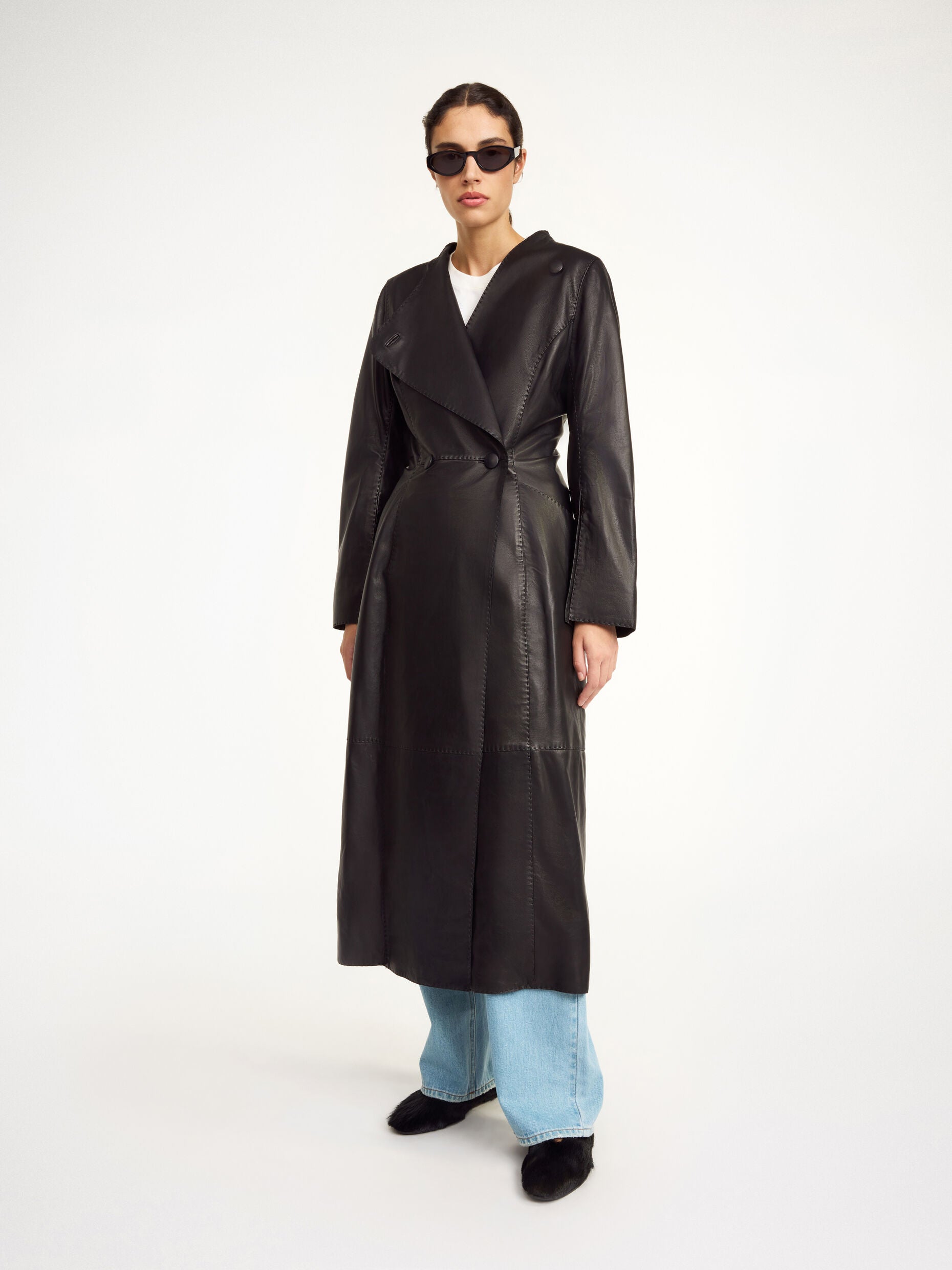 By Malene Birger Sirrena leather coat