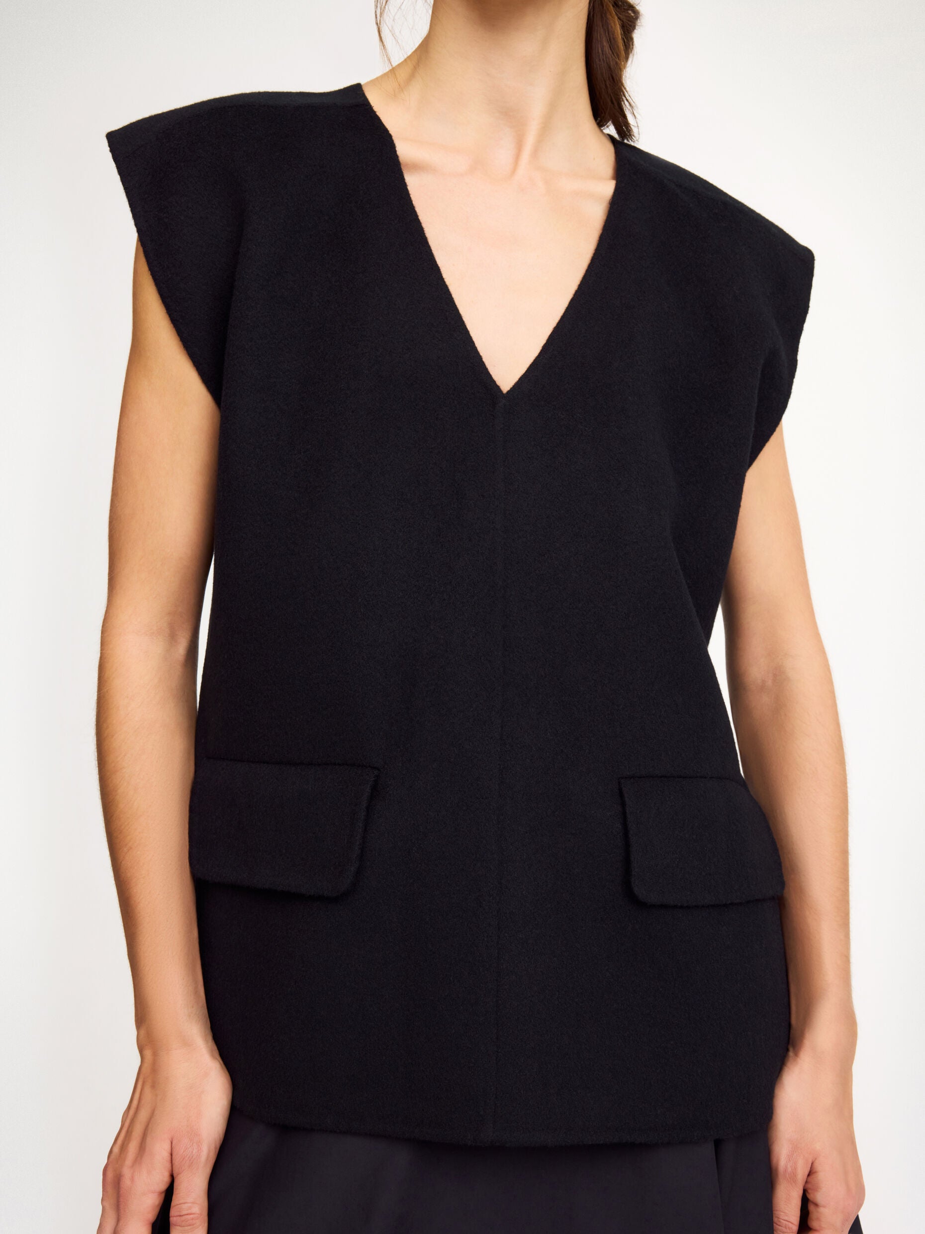 By Malene Birger Cilia wool vest black