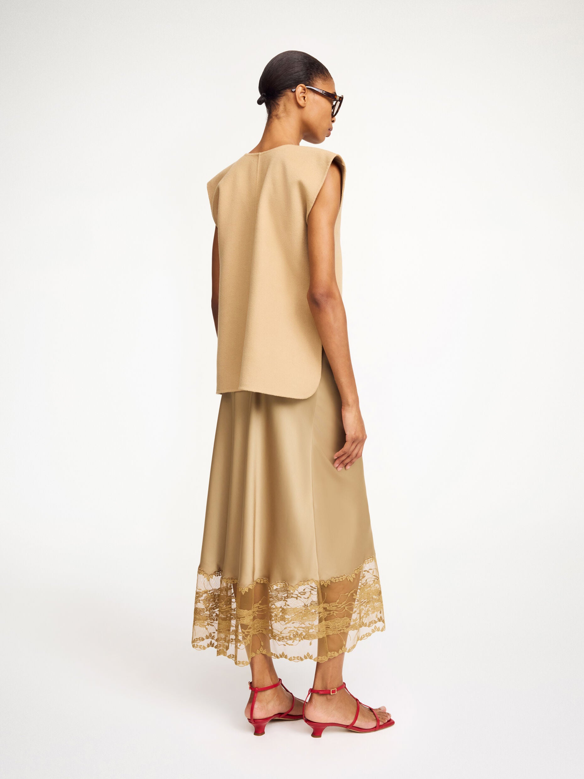 By Malene Birger Cilia wool vest Dark Sand