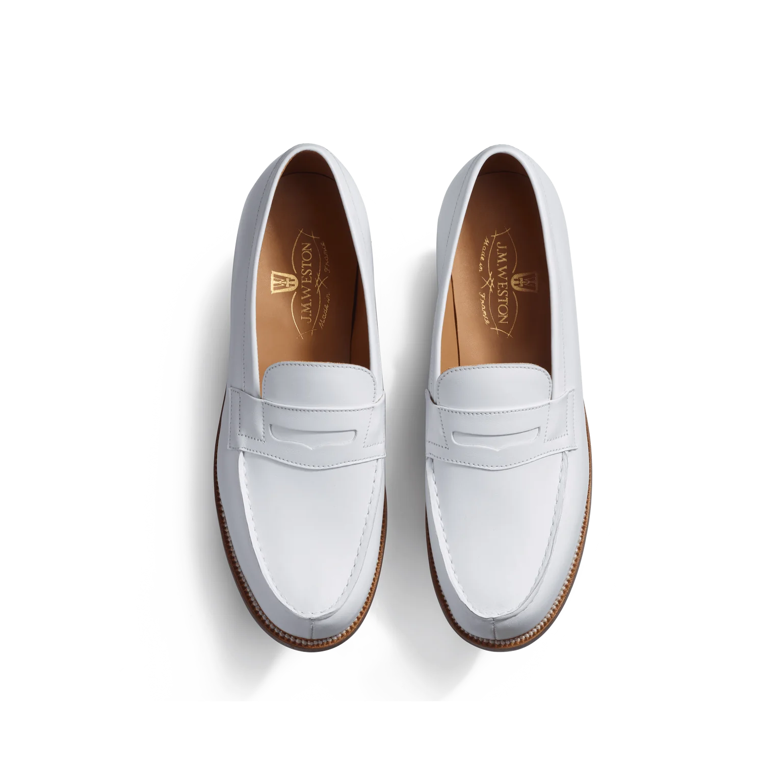 J.M. Weston 180 Loafer - Women- White Calf