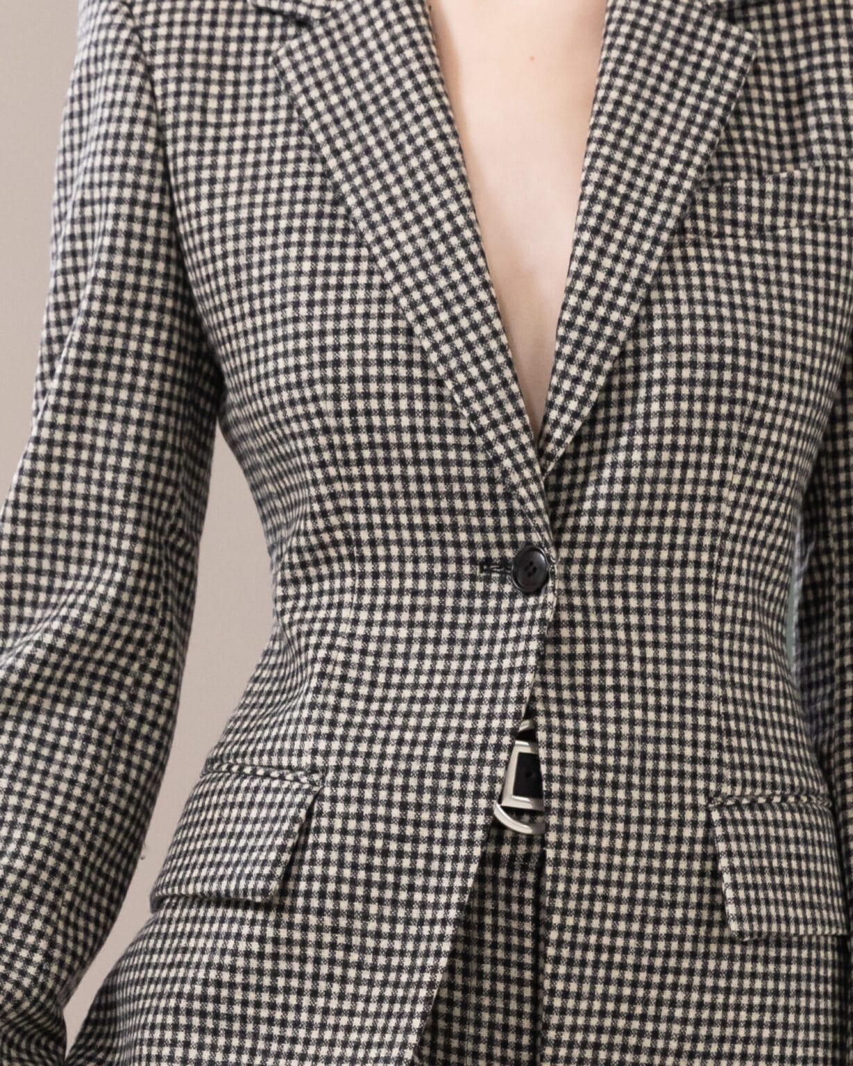 KIMHEKIM One Button Checked Blazer