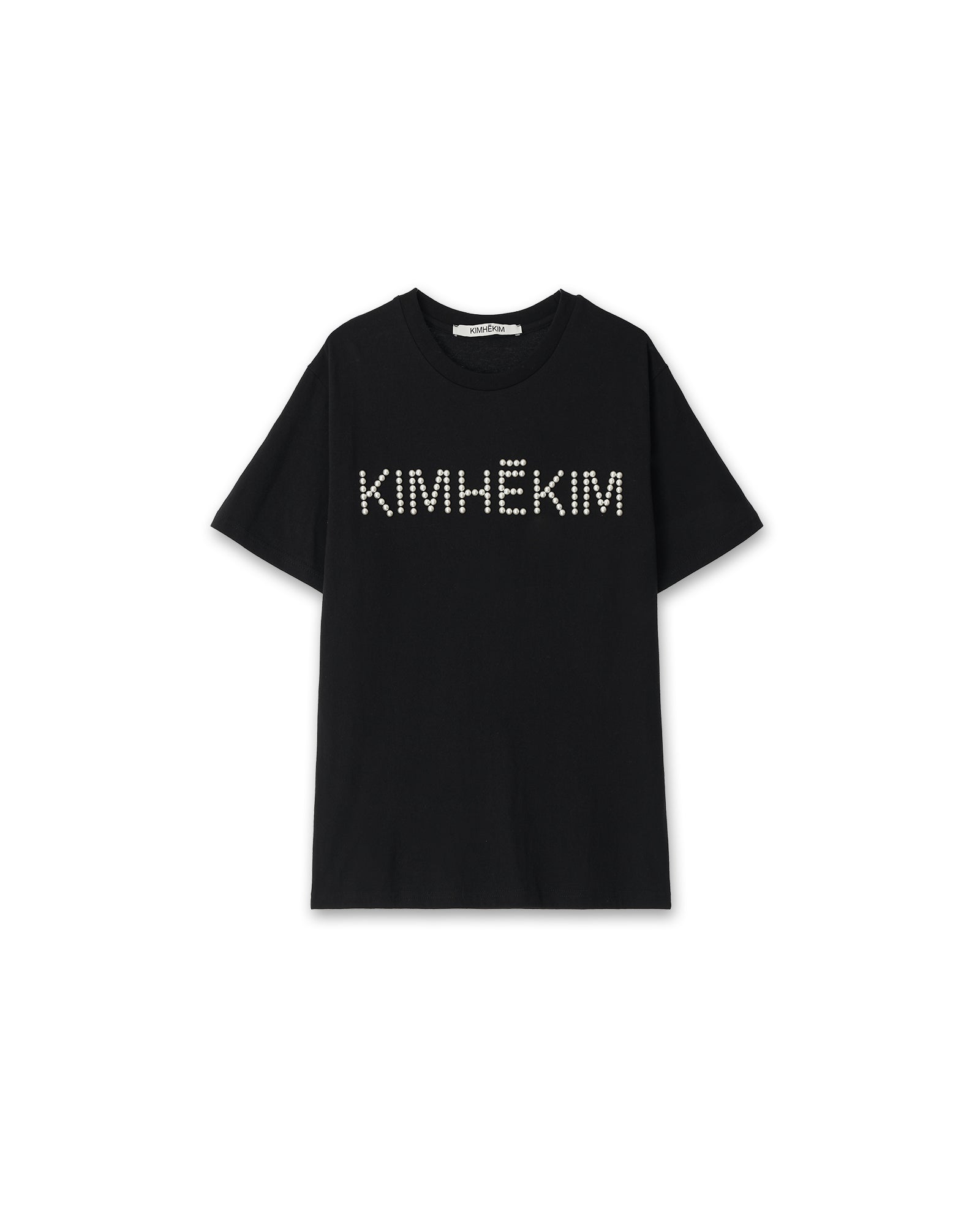 KIMHEKIM Logo T-shirt With Pearl Embellishment