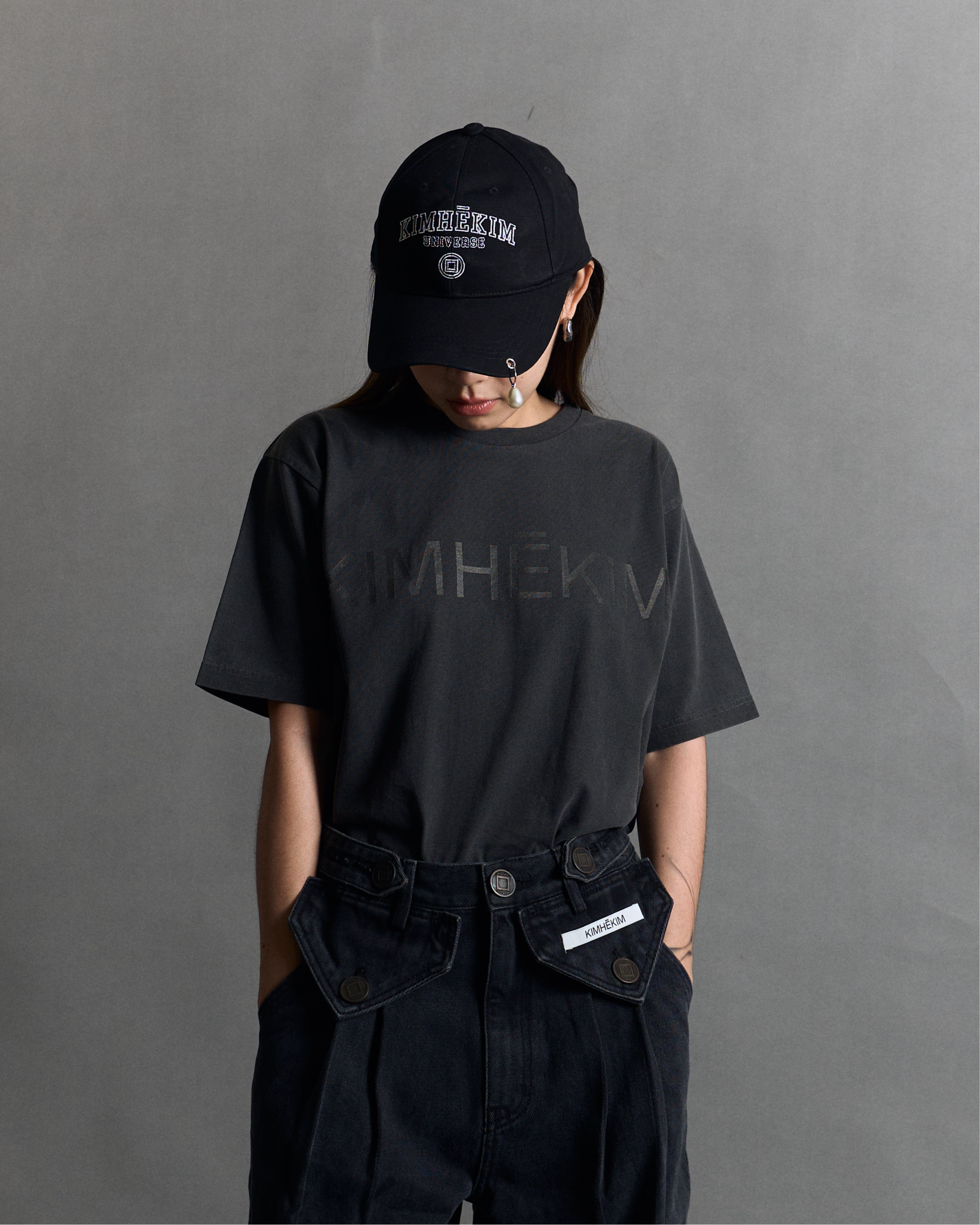 KIMHEKIM Upcycled Logo T-Shirt - Gray