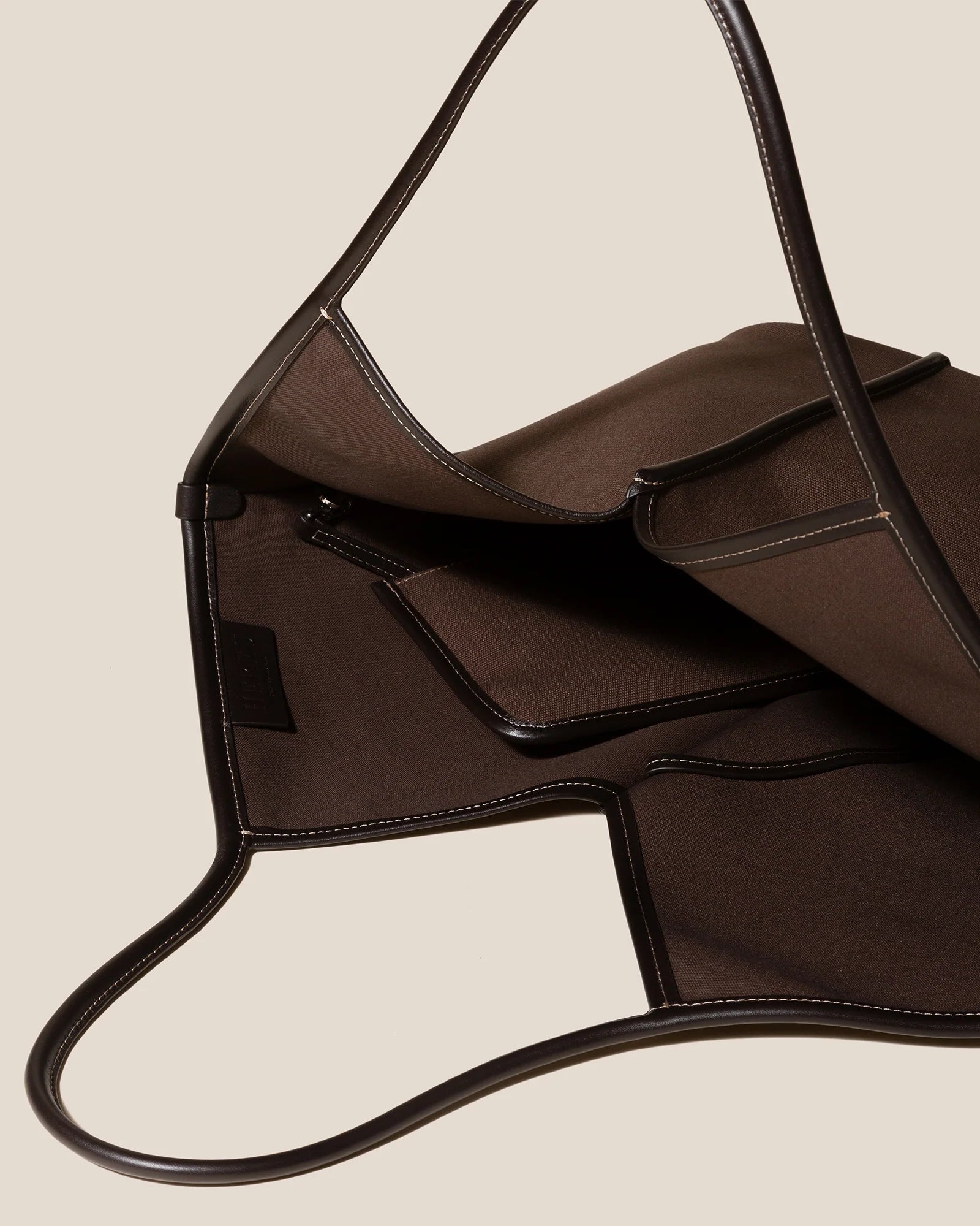 HEREU Calella Suede Tote Dark Brown