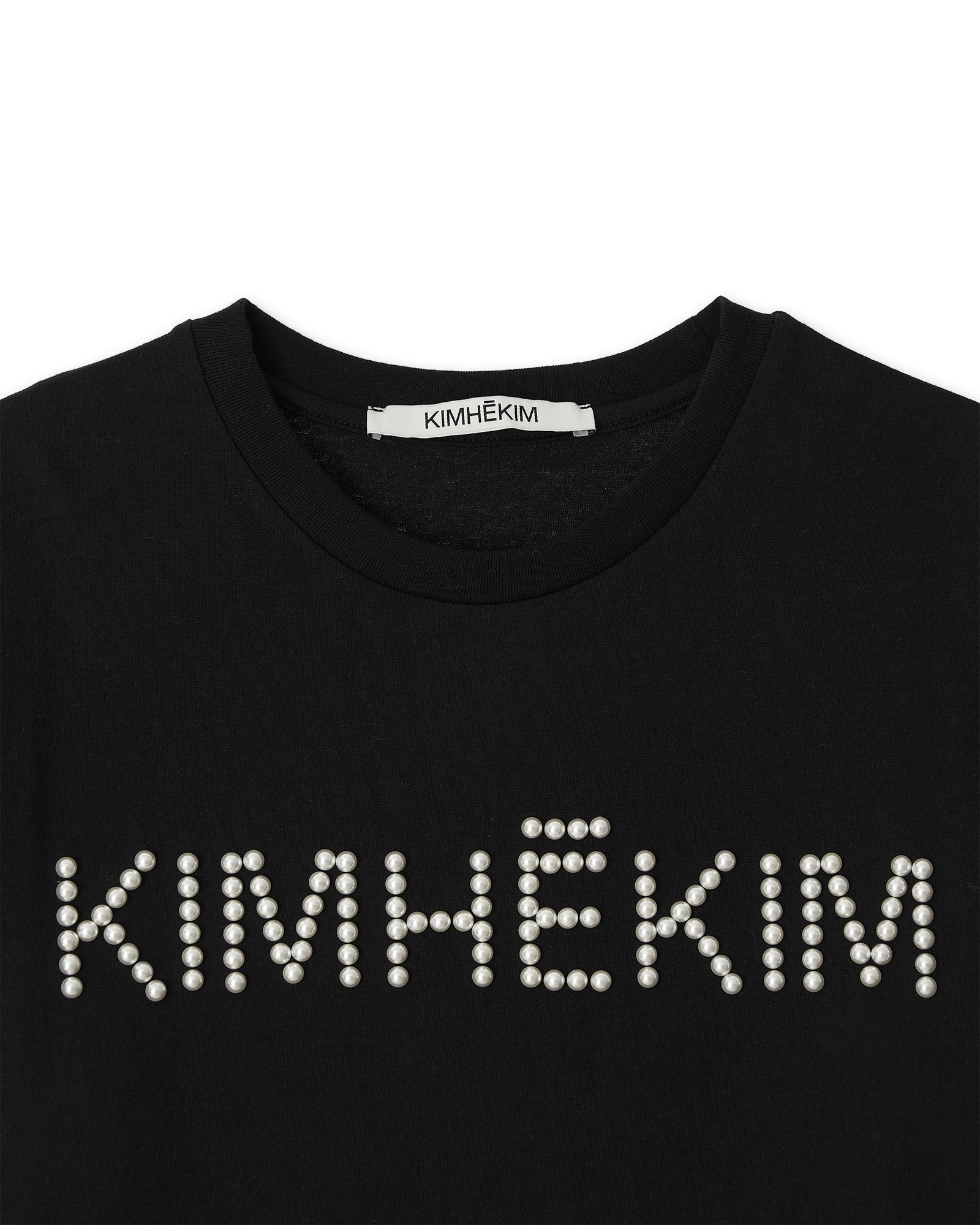 KIMHEKIM Logo T-shirt With Pearl Embellishment