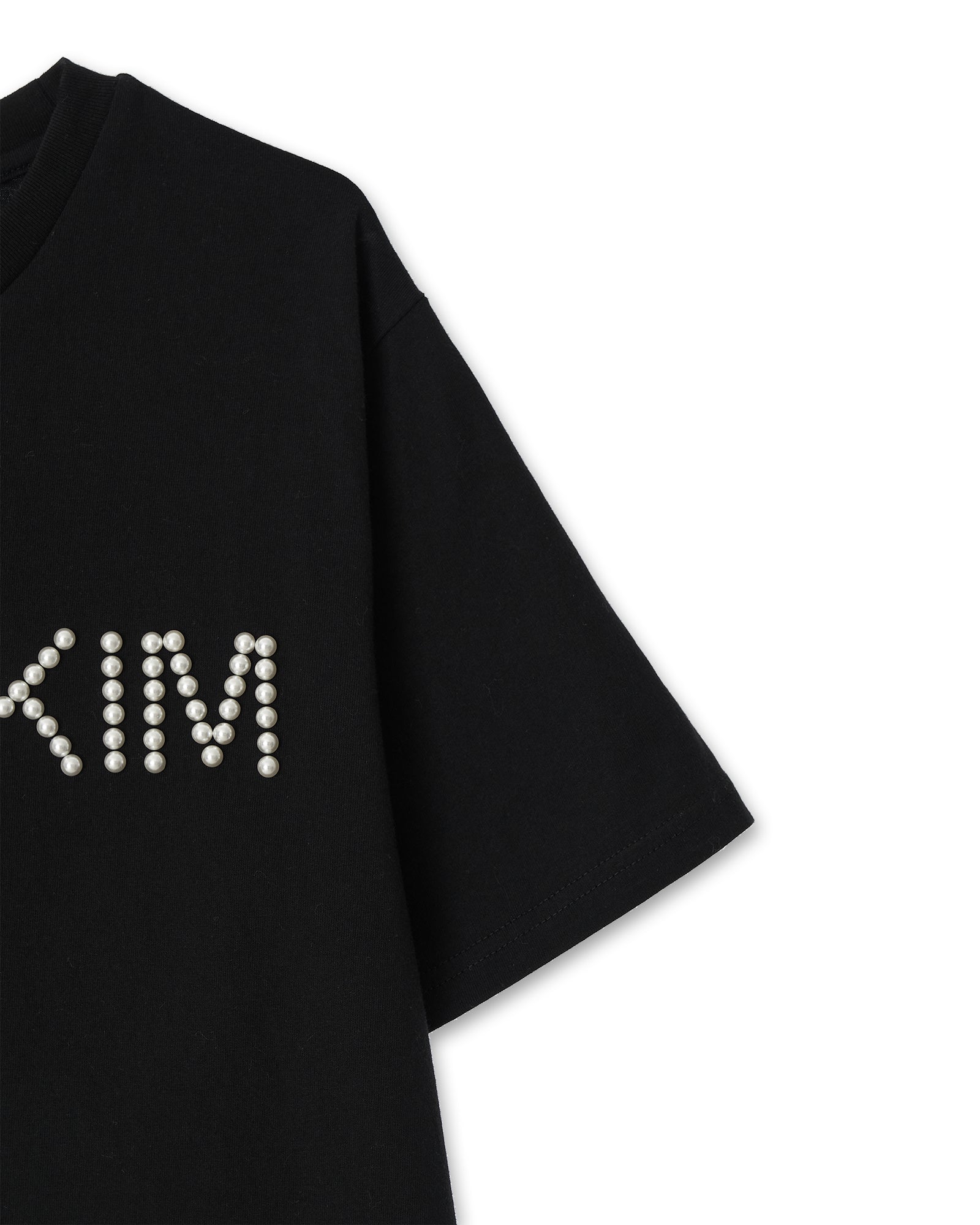 KIMHEKIM Logo T-shirt With Pearl Embellishment