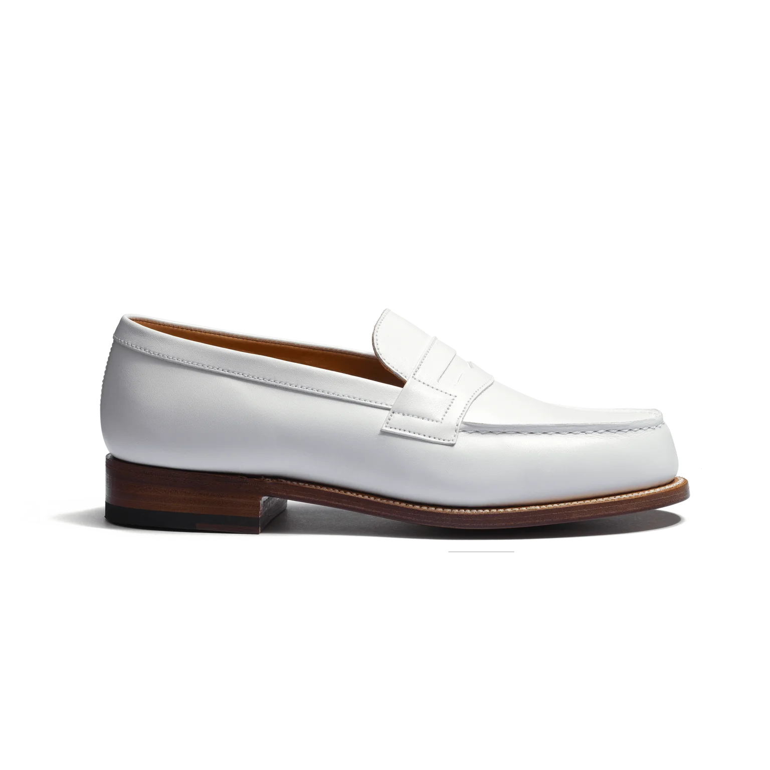 J.M. Weston 180 Loafer - Women- White Calf