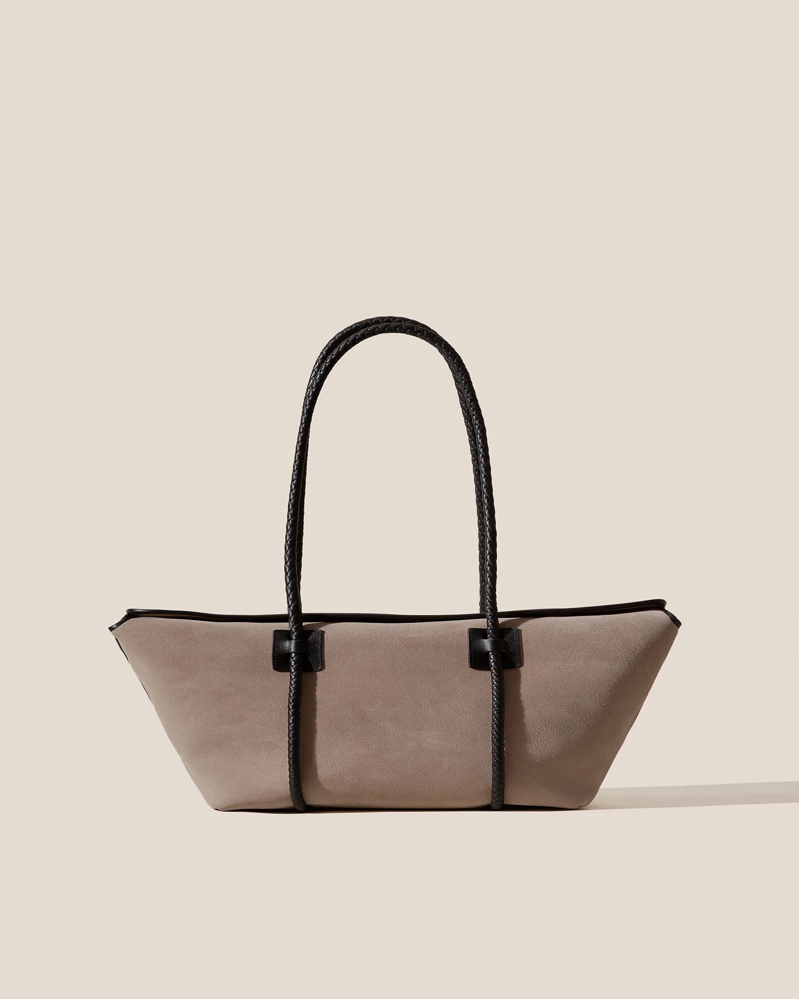 HEREU Forna Suede Tote Grey/Dark Brown