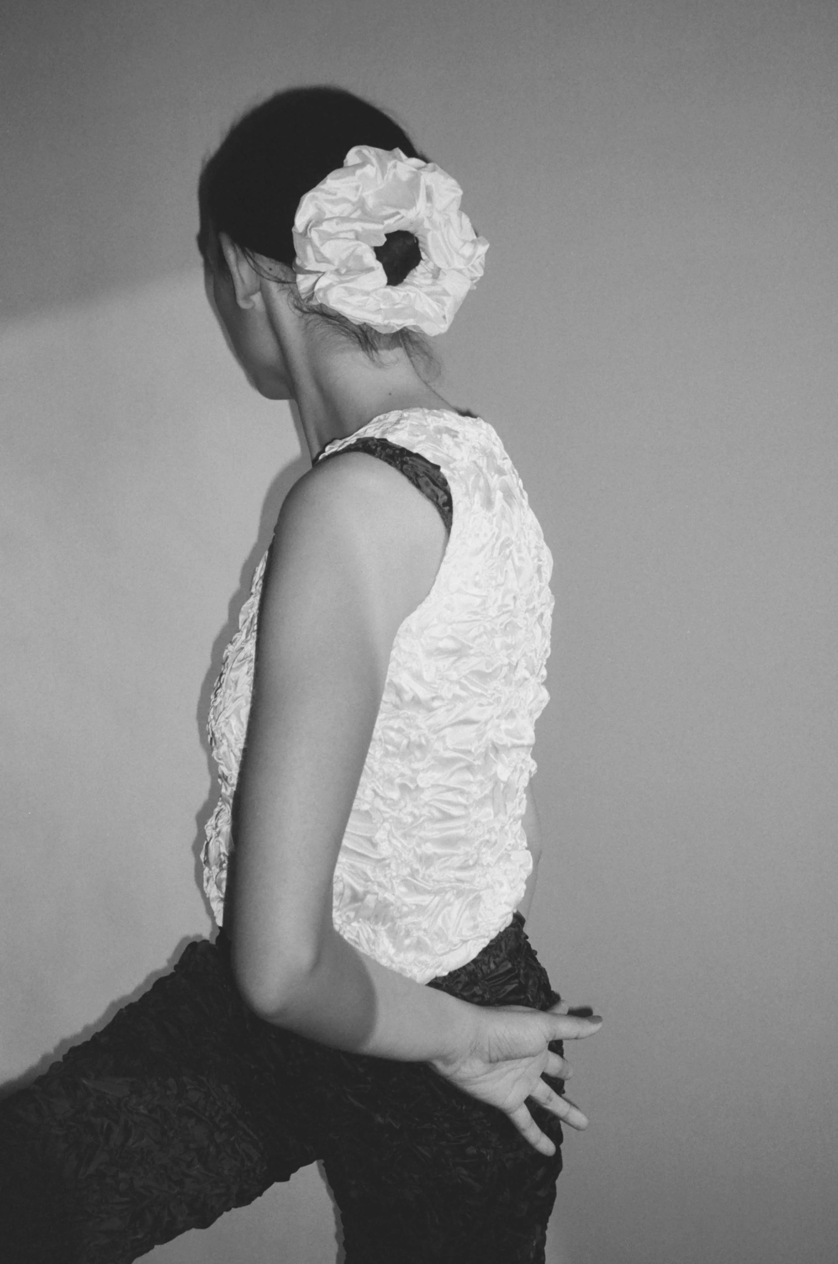 Home of Hai Scrunchie Dupion Silk Porcelain