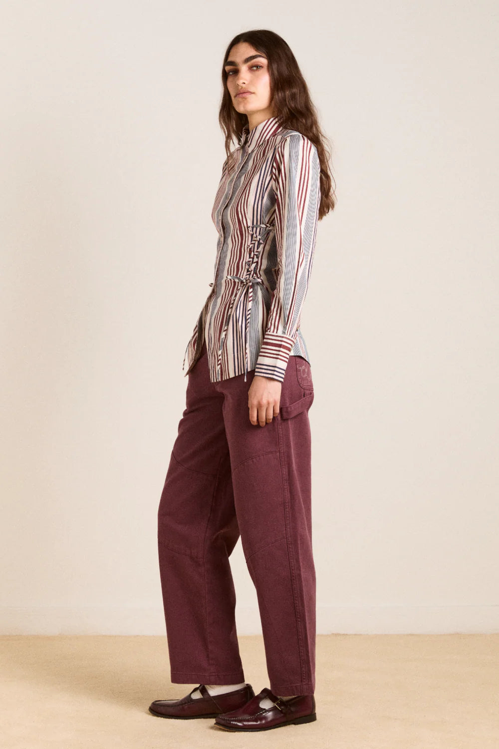 Damson Madder Jilla Shirt - Multi Business Stripe