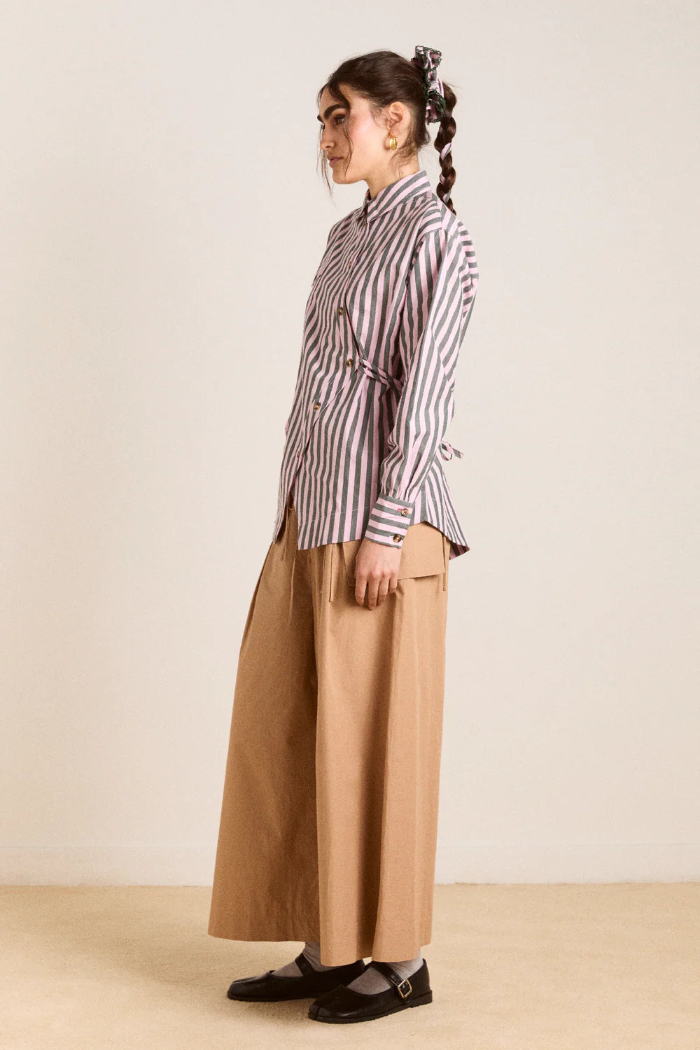 Damson Madder Lux Shirt - Garden Stripe