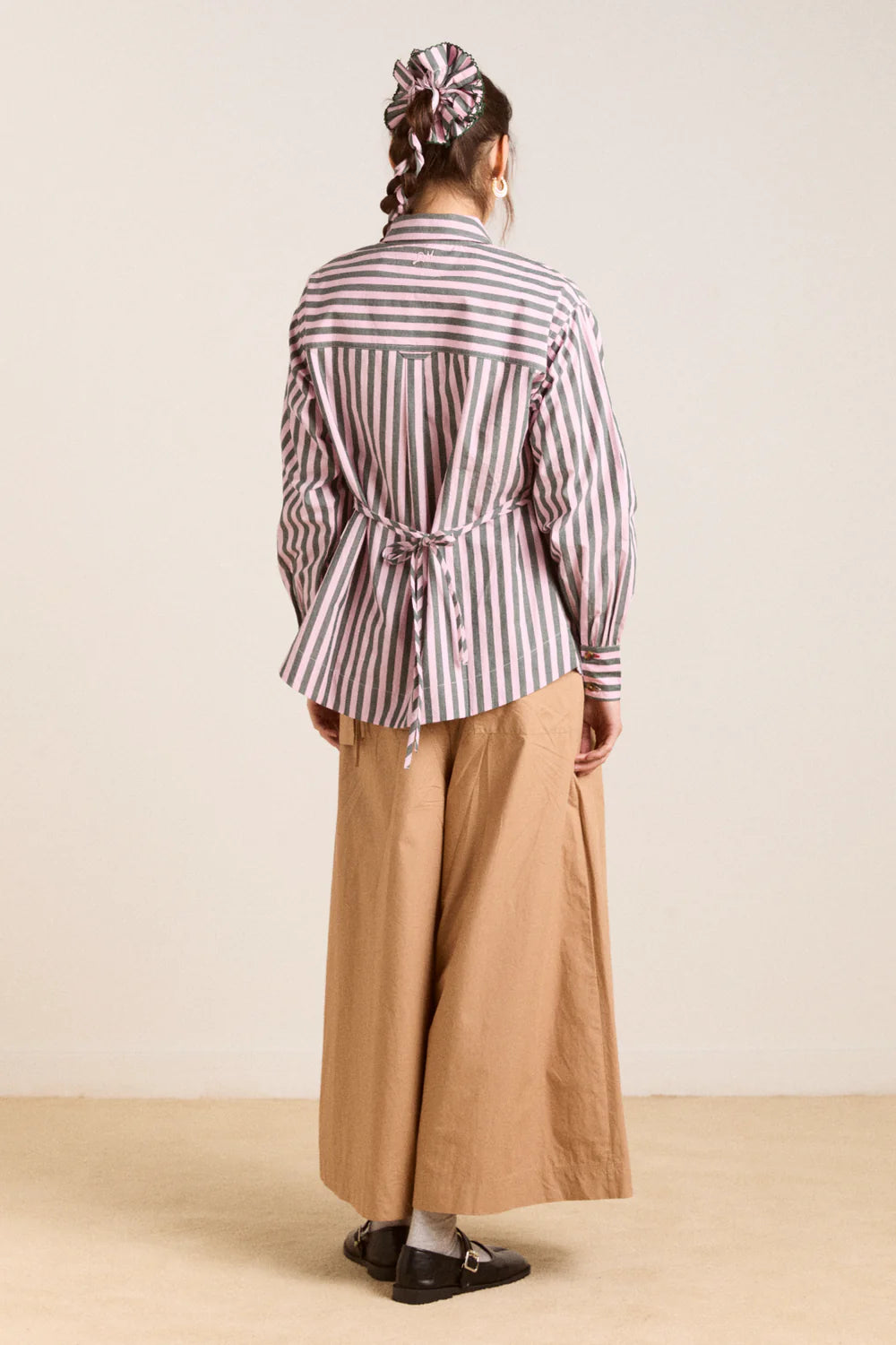 Damson Madder Lux Shirt - Garden Stripe