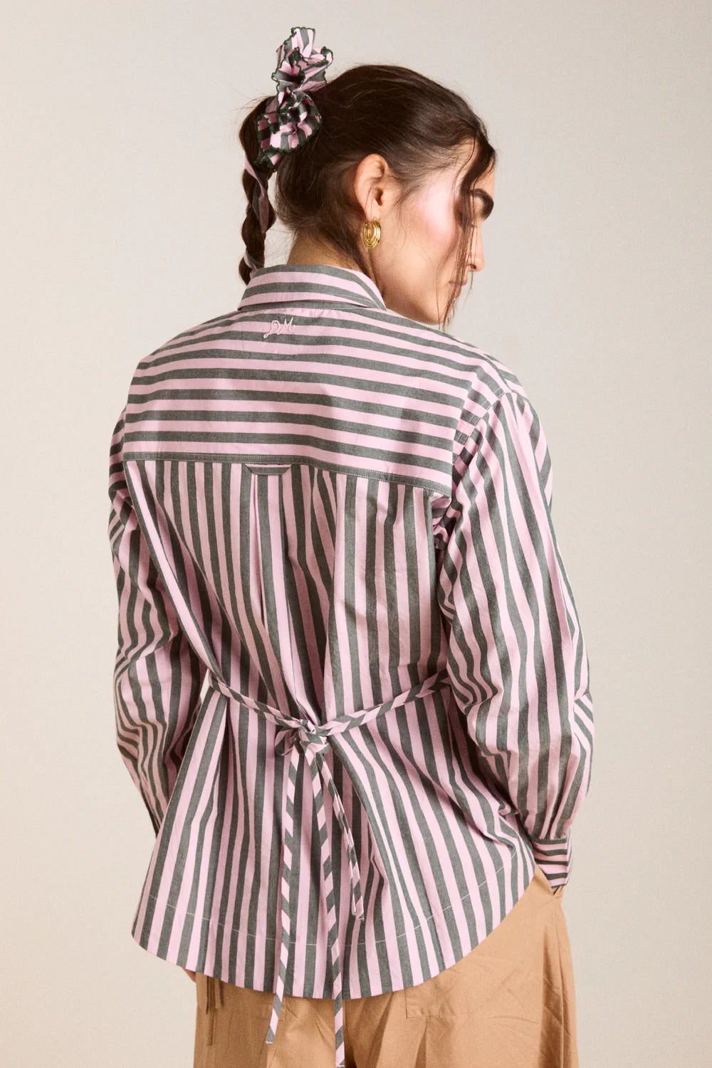Damson Madder Lux Shirt - Garden Stripe