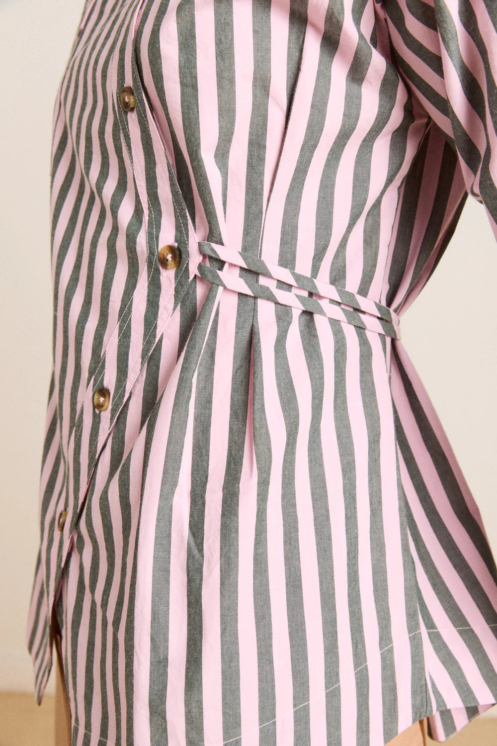 Damson Madder Lux Shirt - Garden Stripe